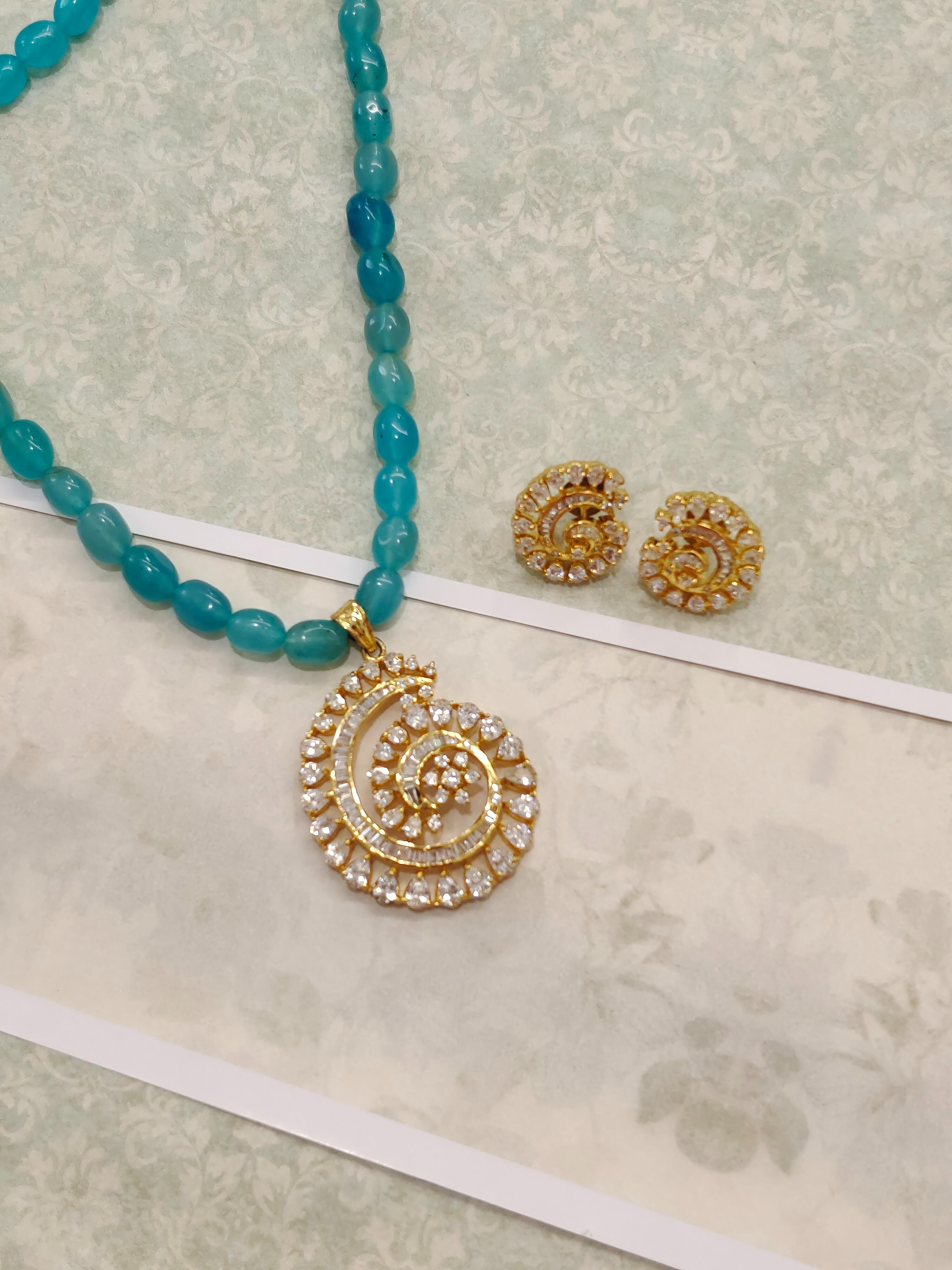 Palki CZ Necklace Set