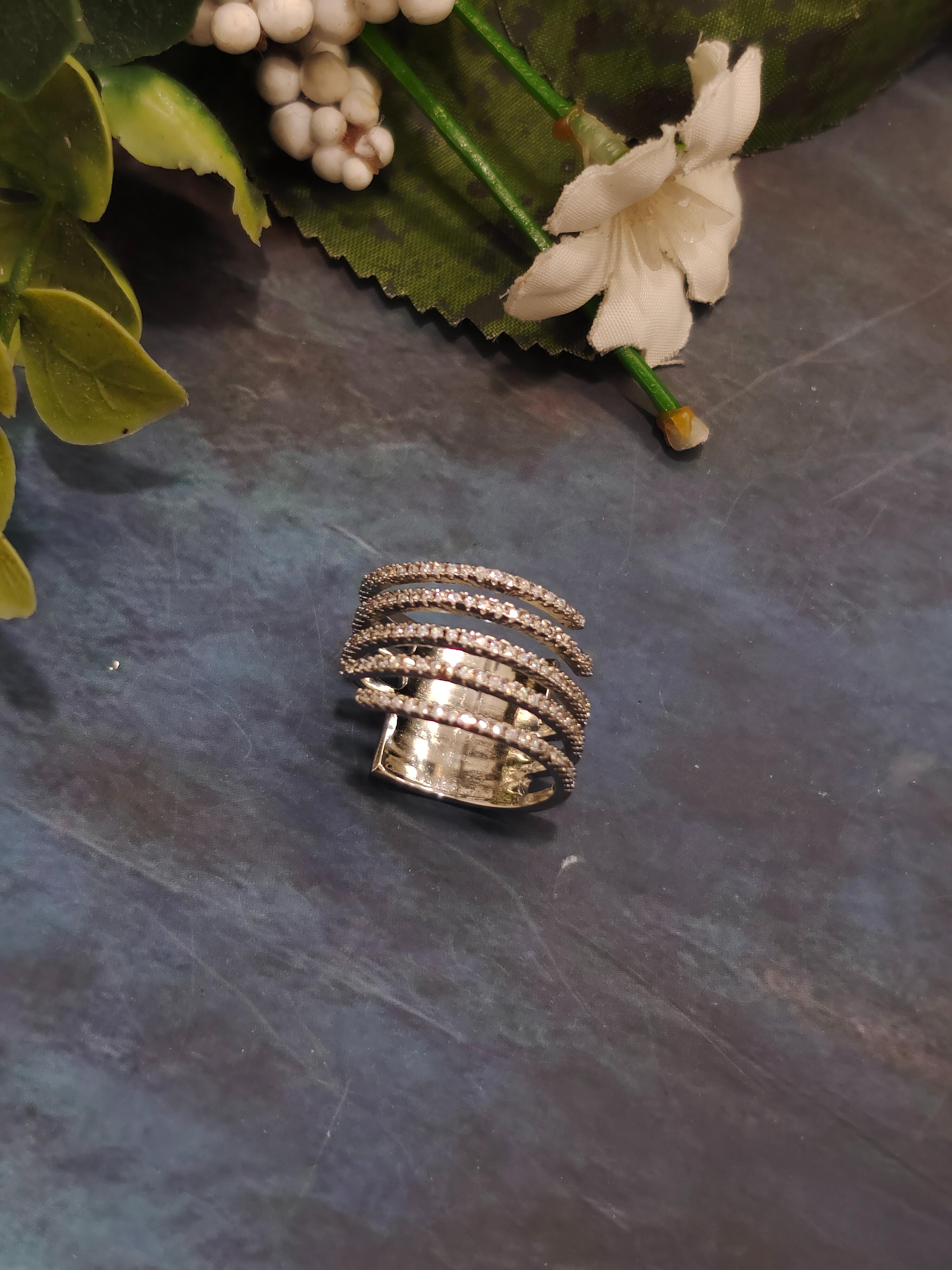 Aurora Multi Row CZ Ring