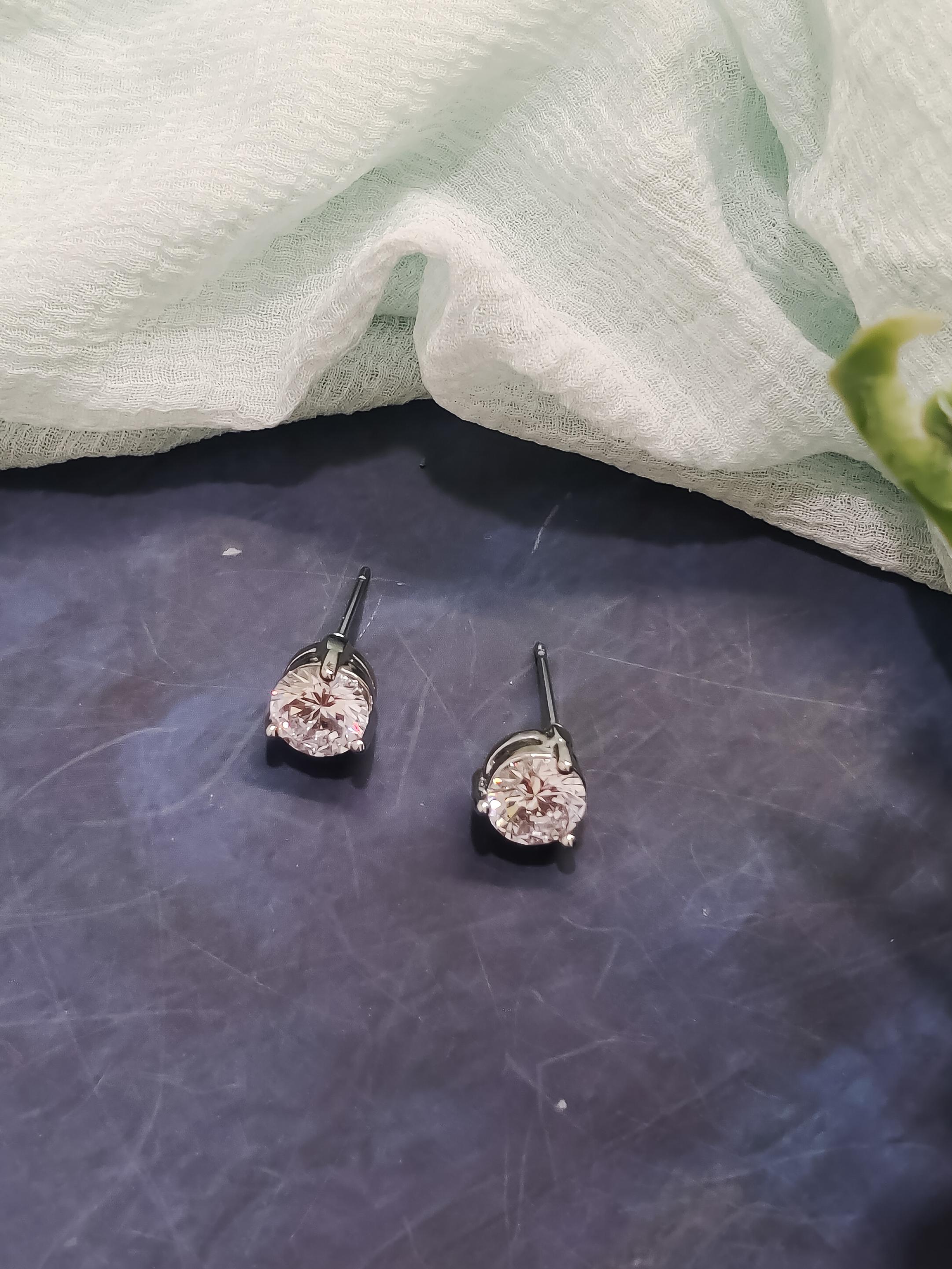 Small Stone Stud Earrings