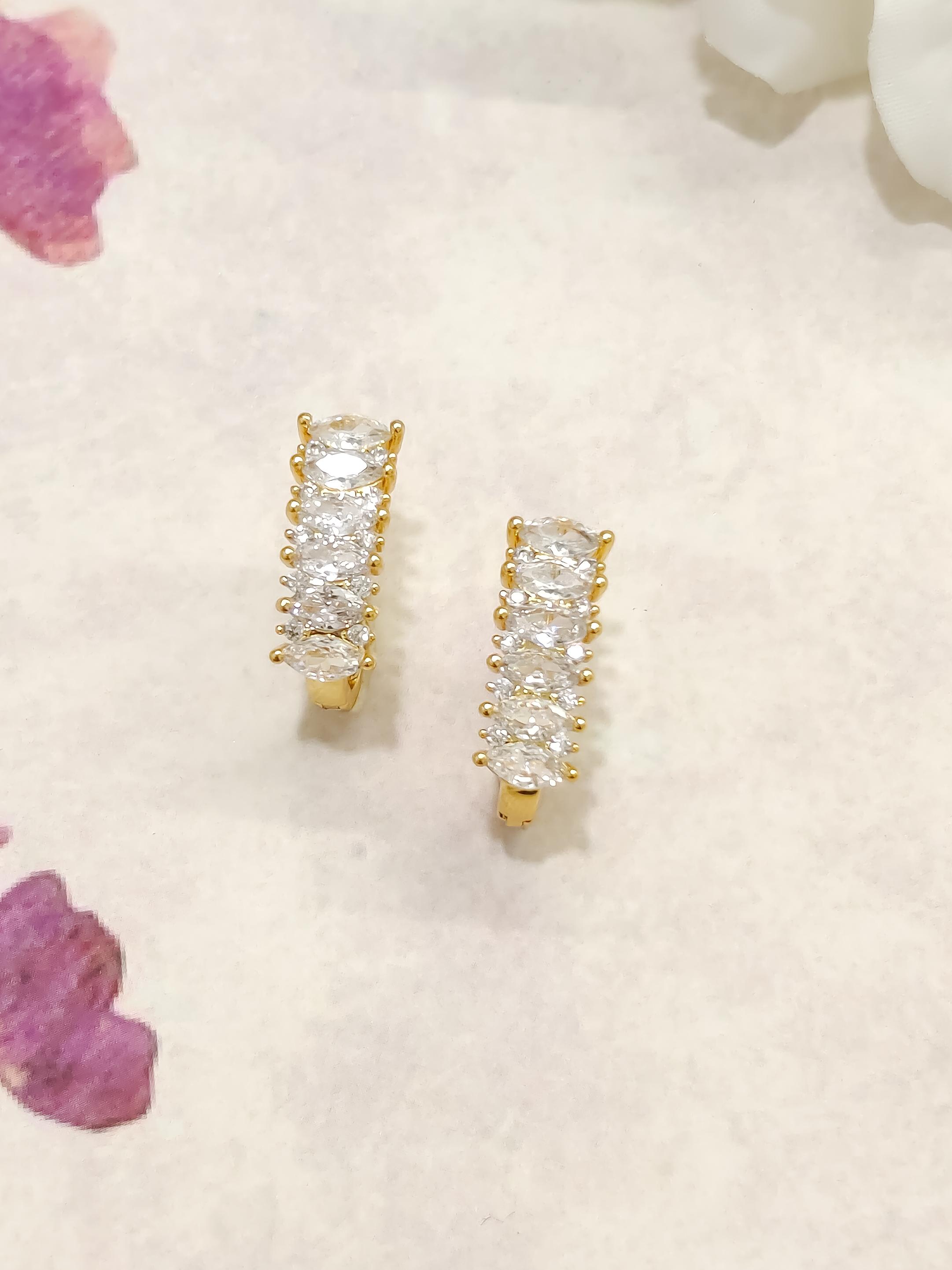 Miyaki CZ  Hoop Earrings
