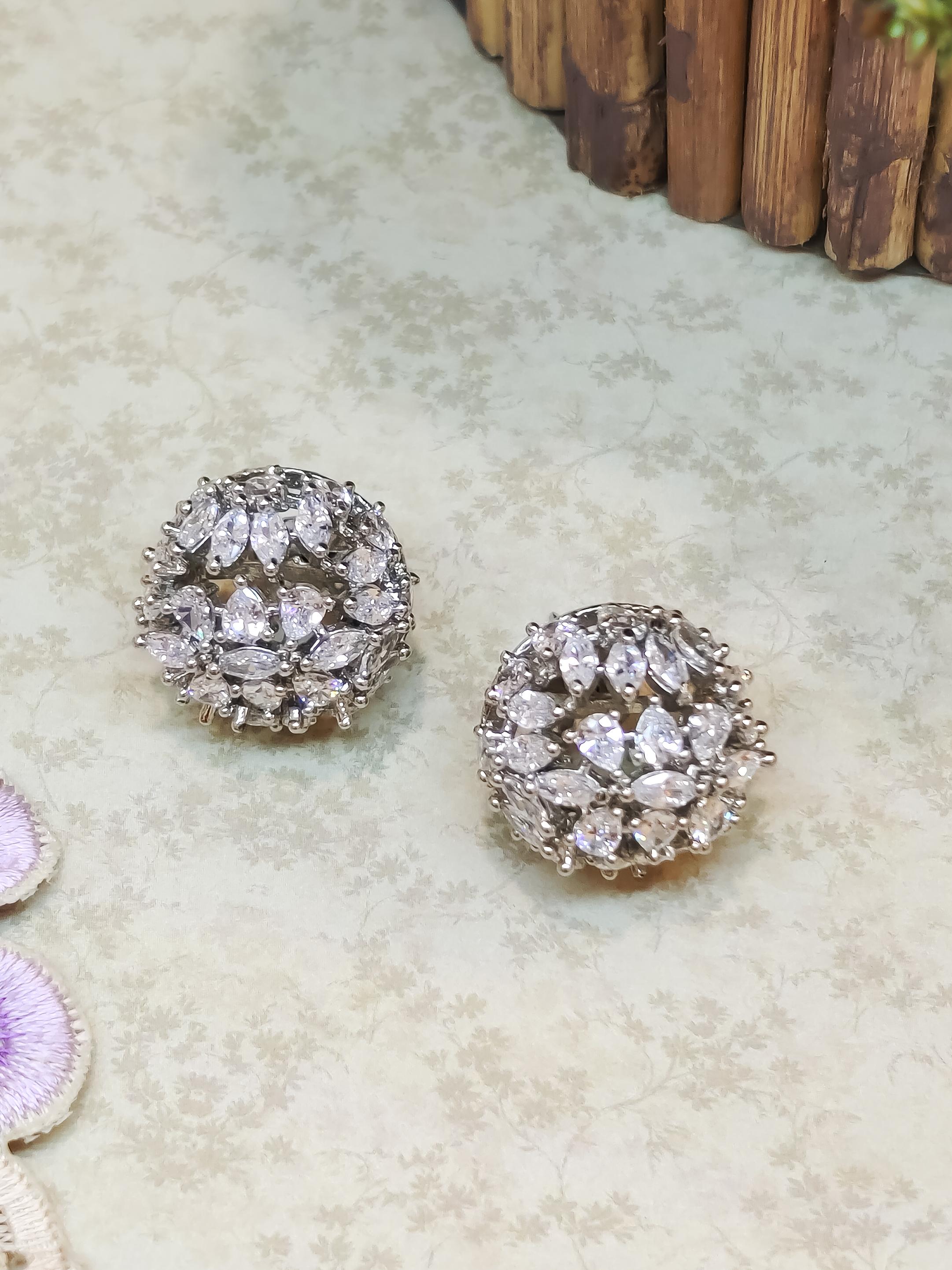 Dome CZ Earrings