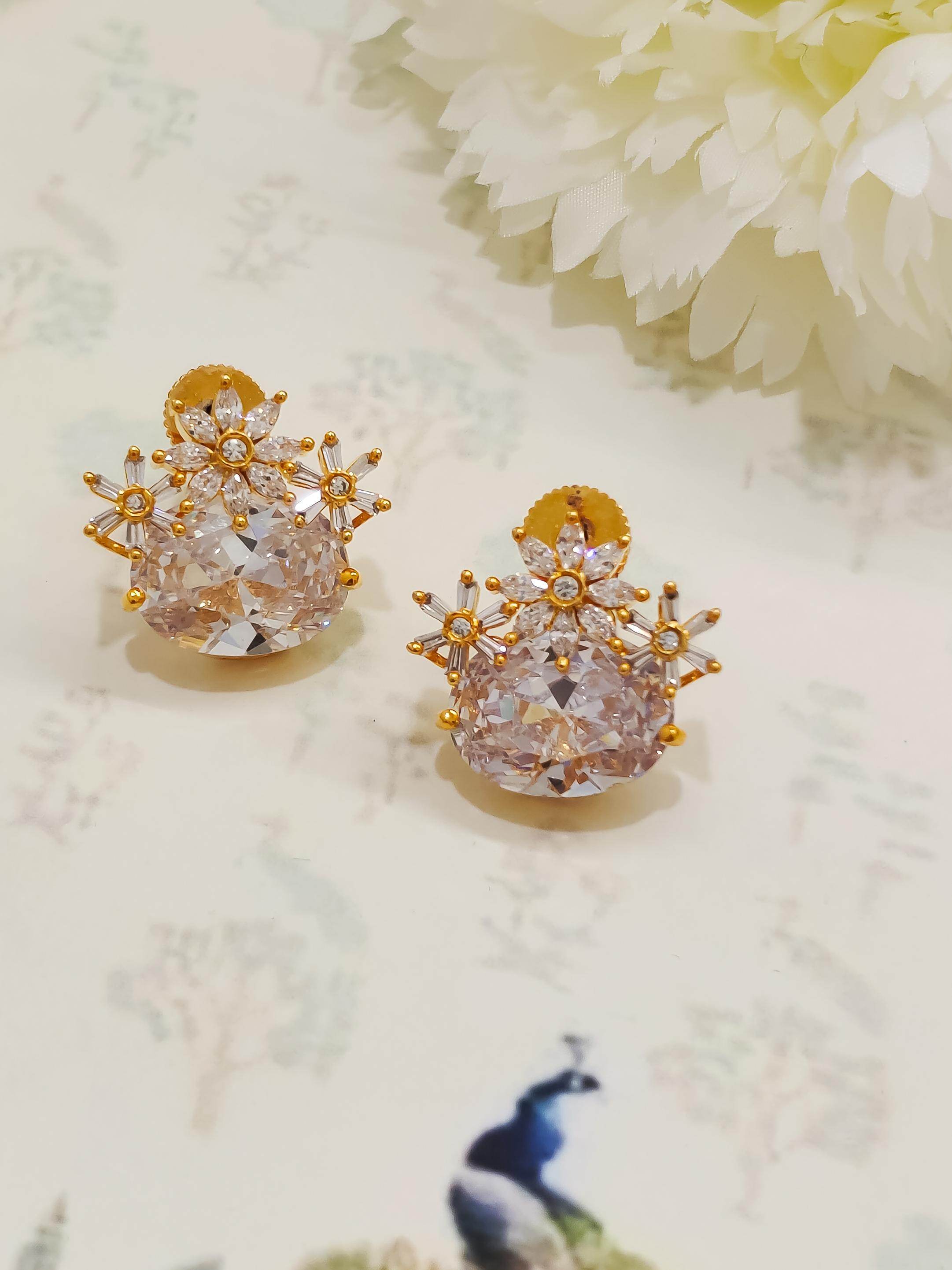 CZ Dainty Stud Earrings