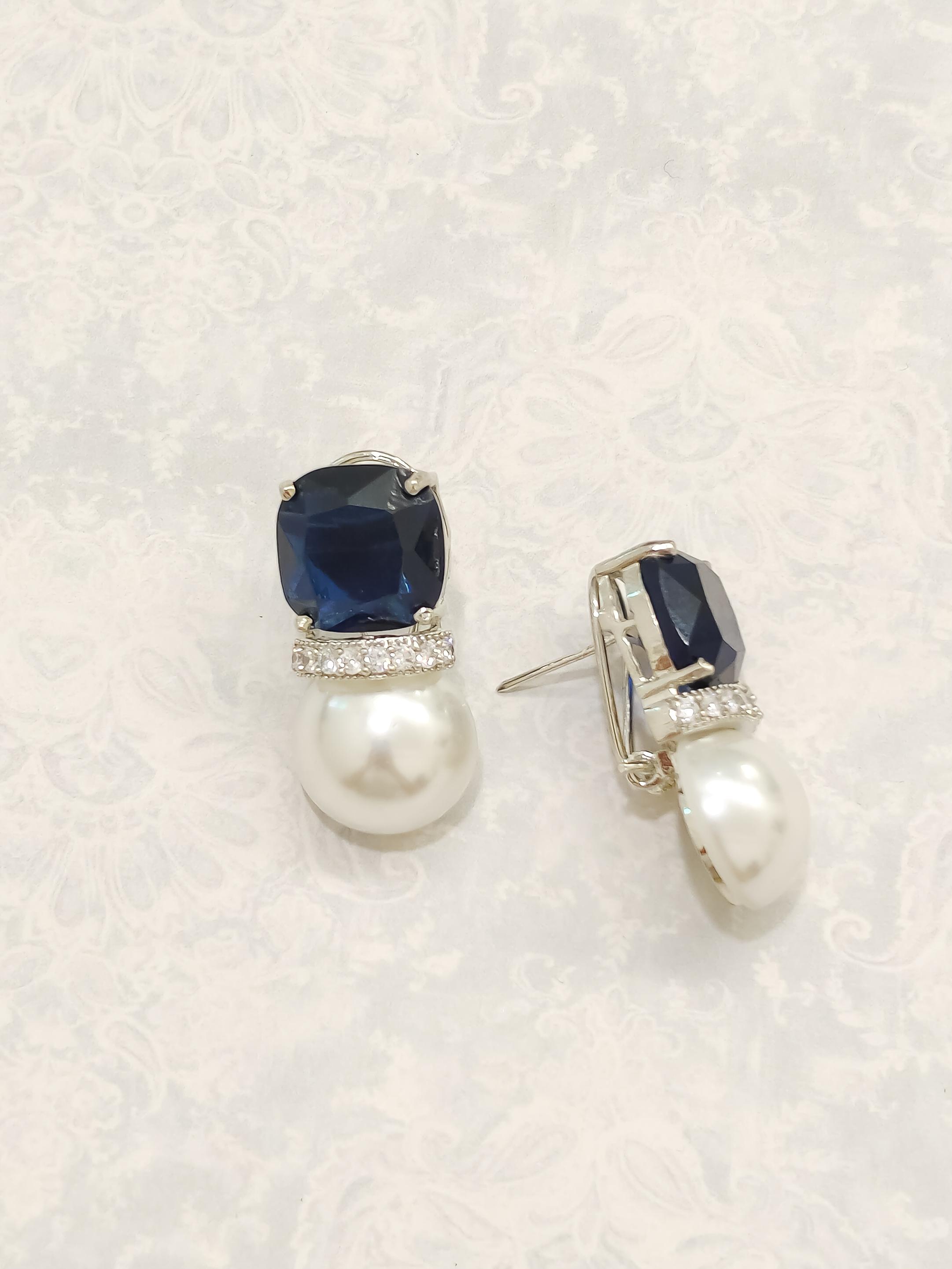 Colourful Pearl CZ Earrings