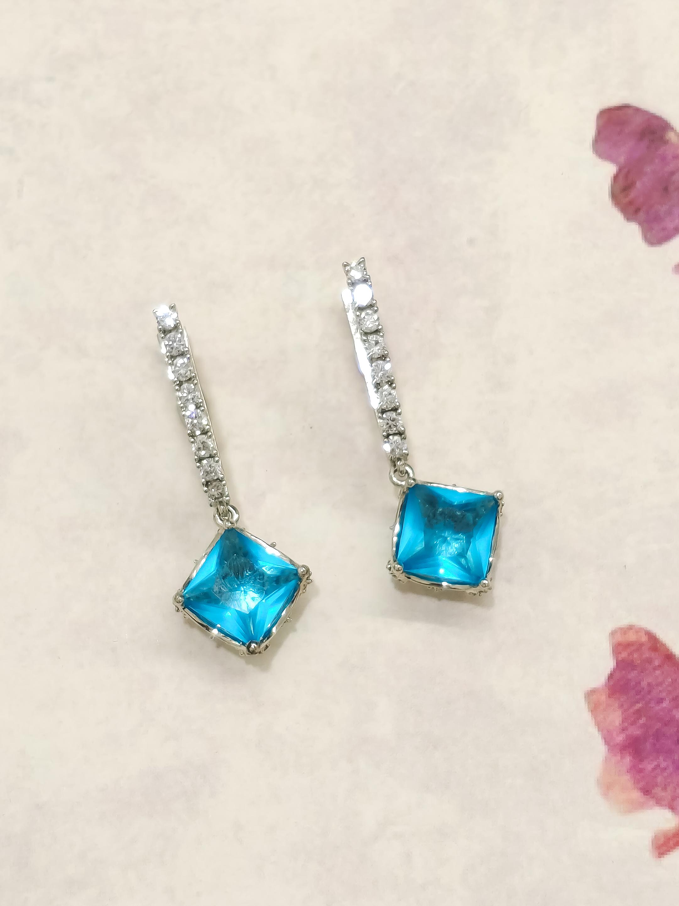 Colorful CZ Stone Earrings
