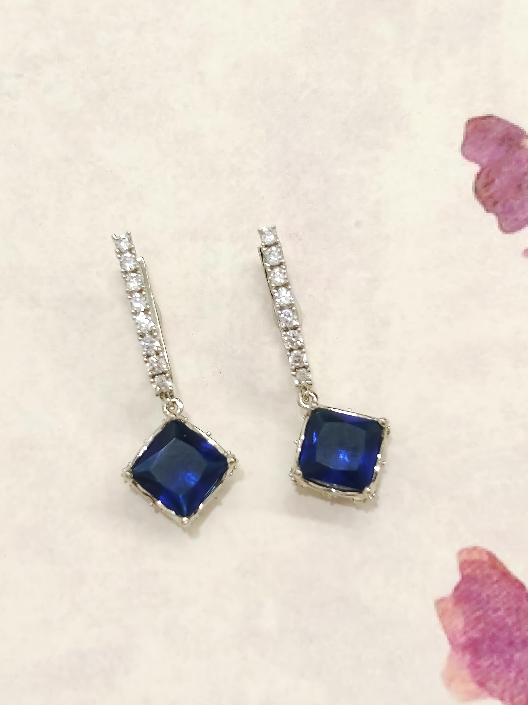 Colorful CZ Stone Earrings