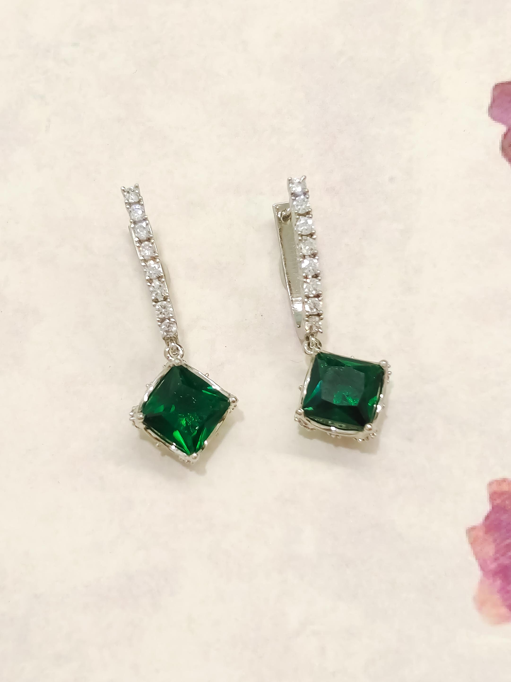 Colorful CZ Stone Earrings