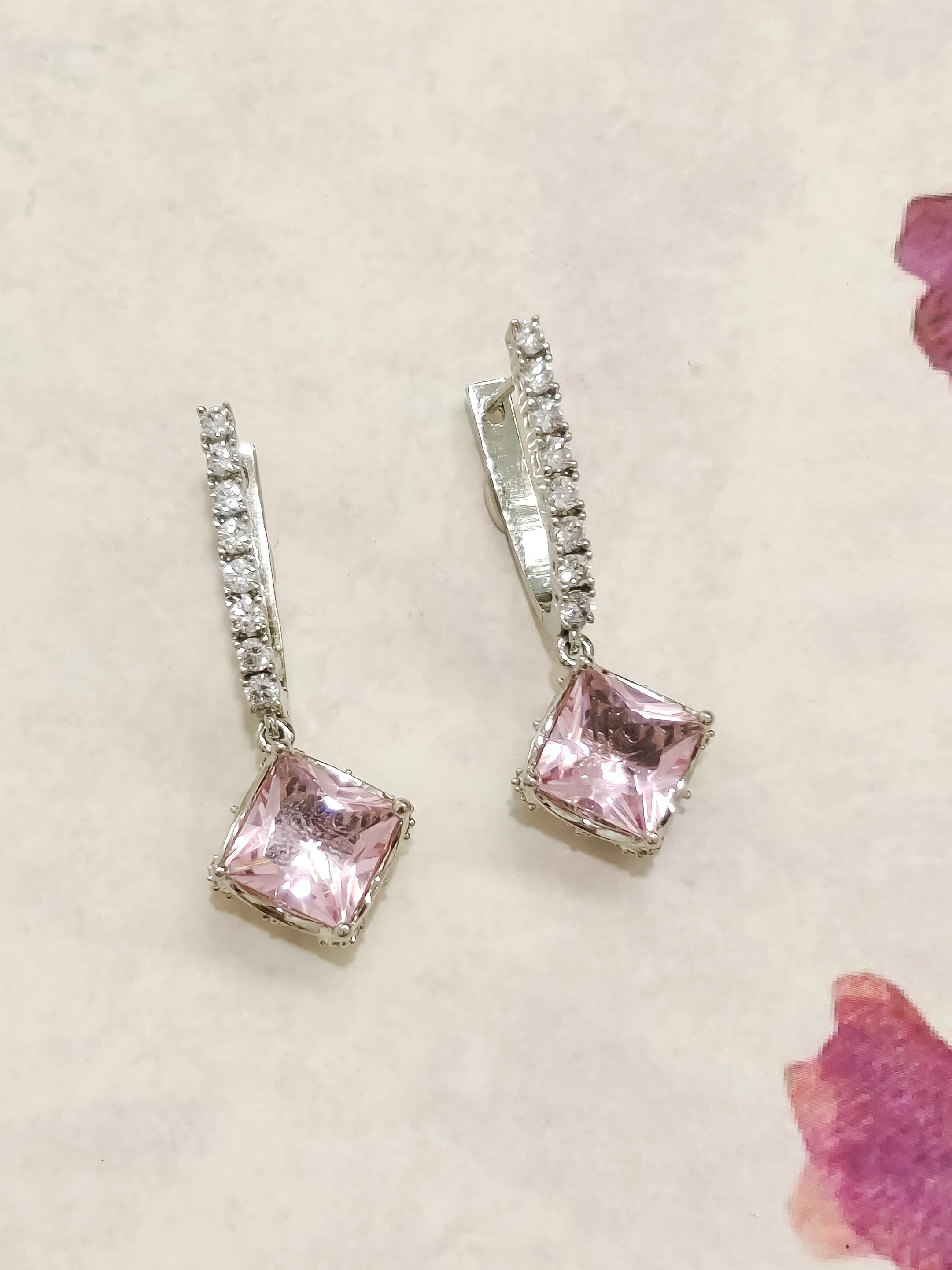 Colorful CZ Stone Earrings