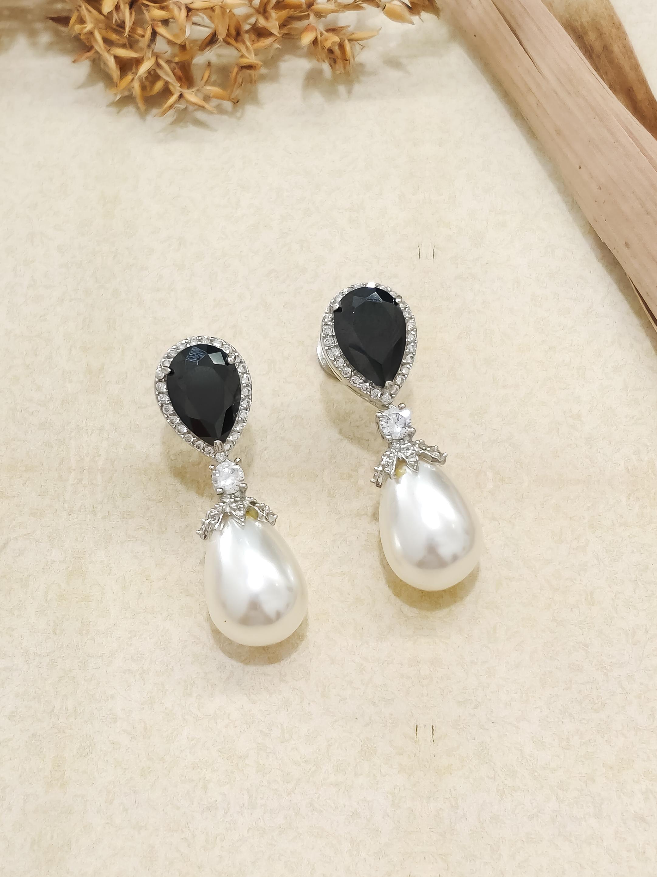 Colorful Pearl Drop Earrings