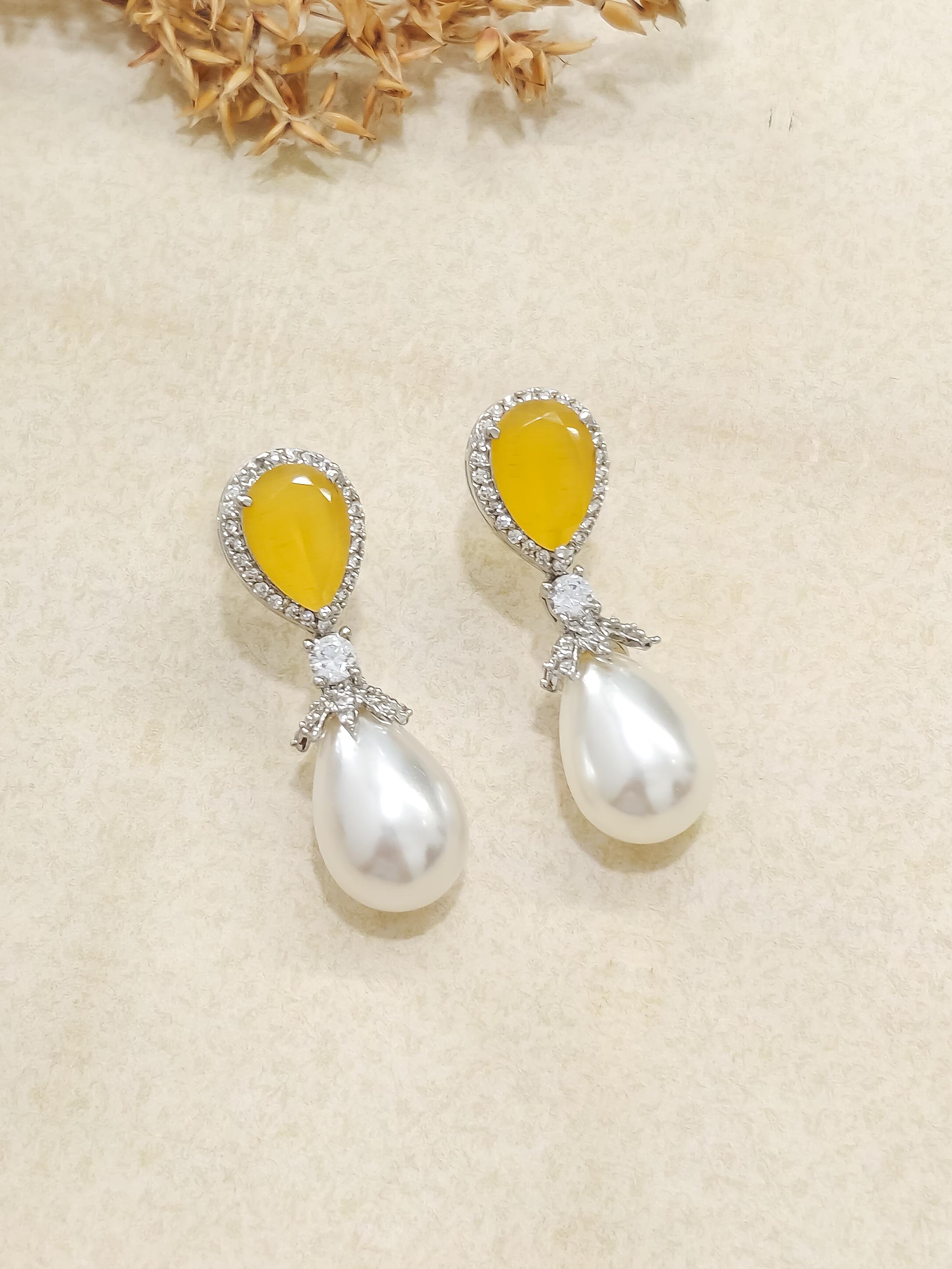 Colorful Pearl Drop Earrings