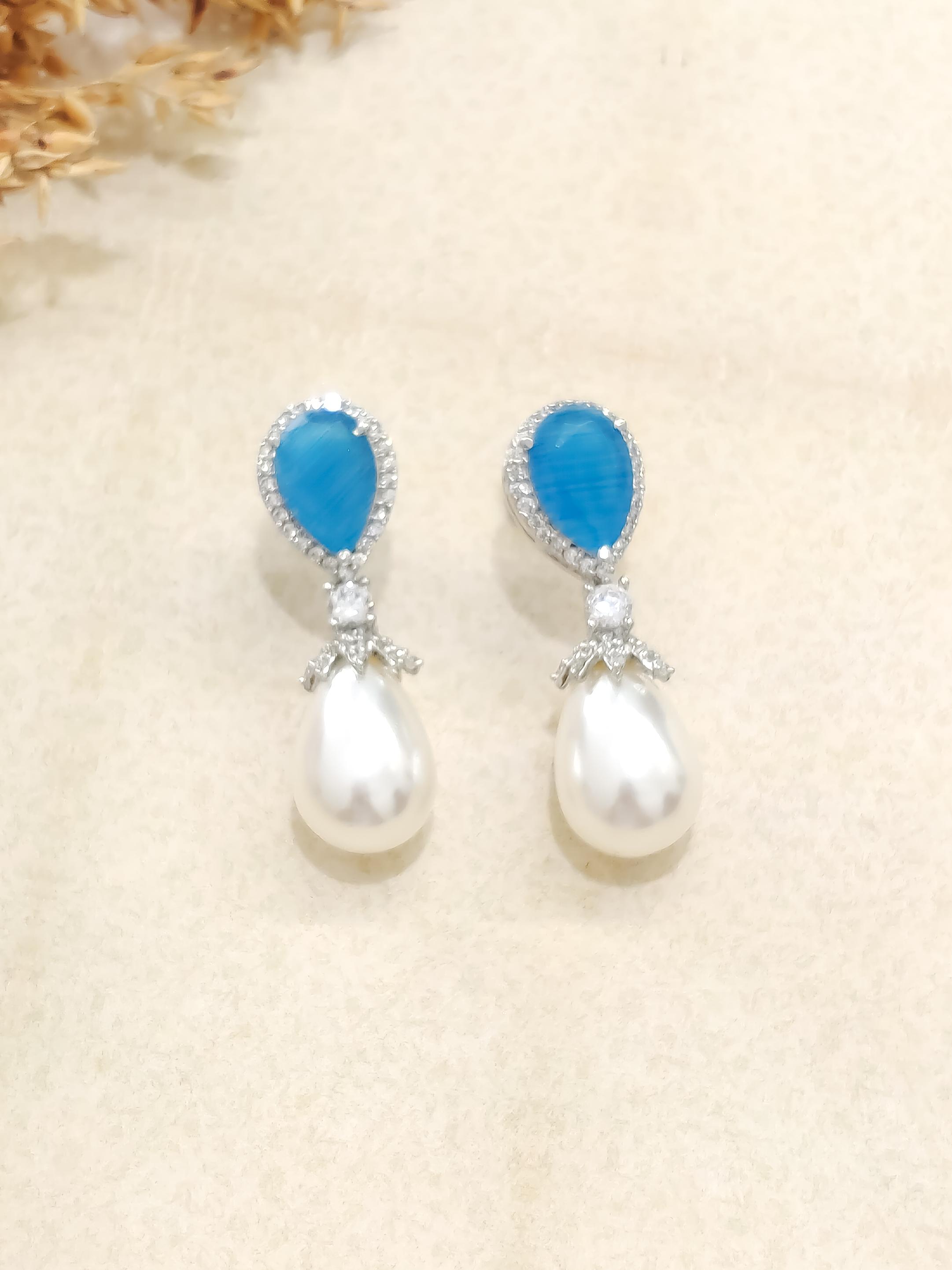 Colorful Pearl Drop Earrings