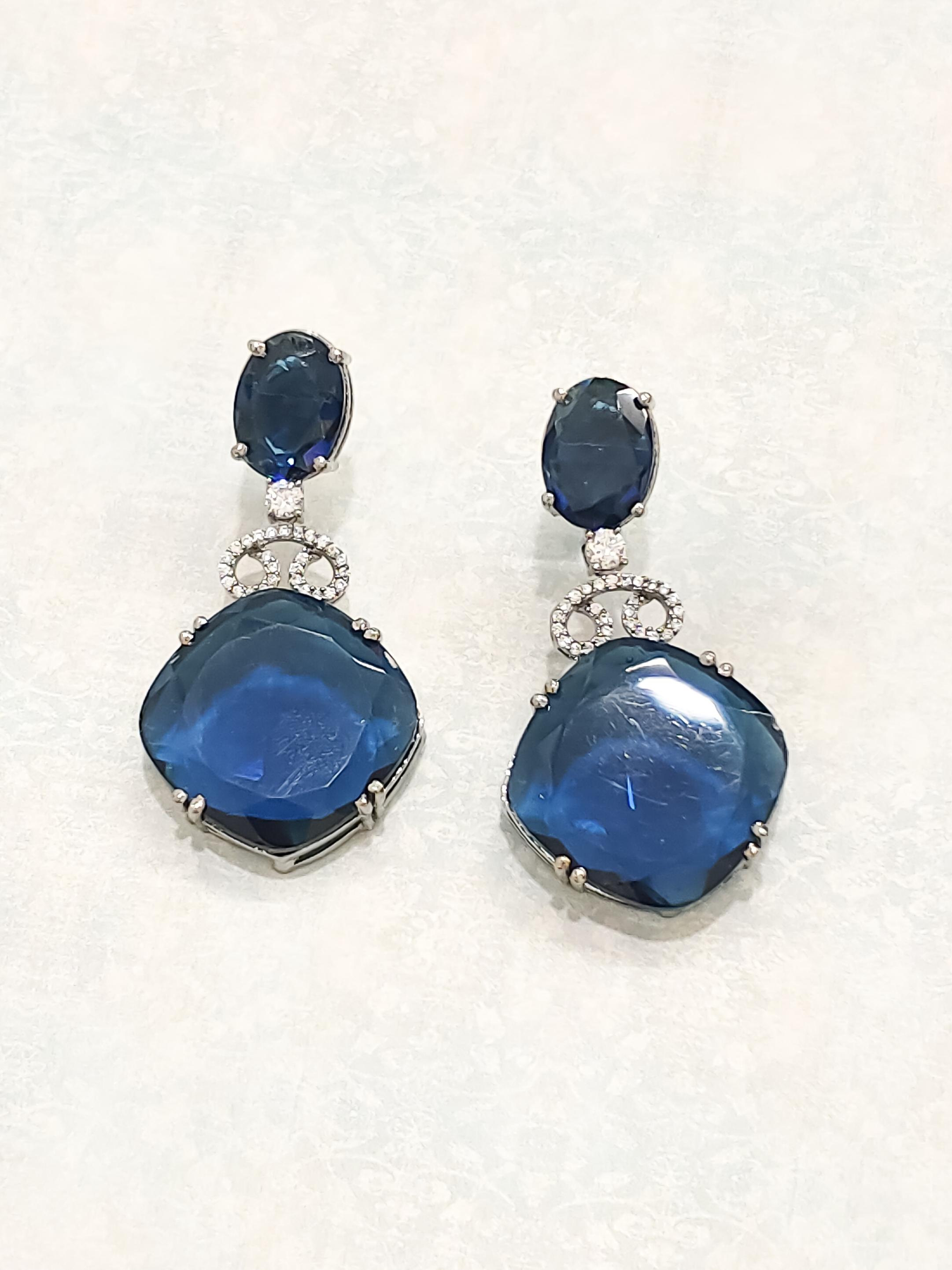 Bold Hydro Quartz Earrings