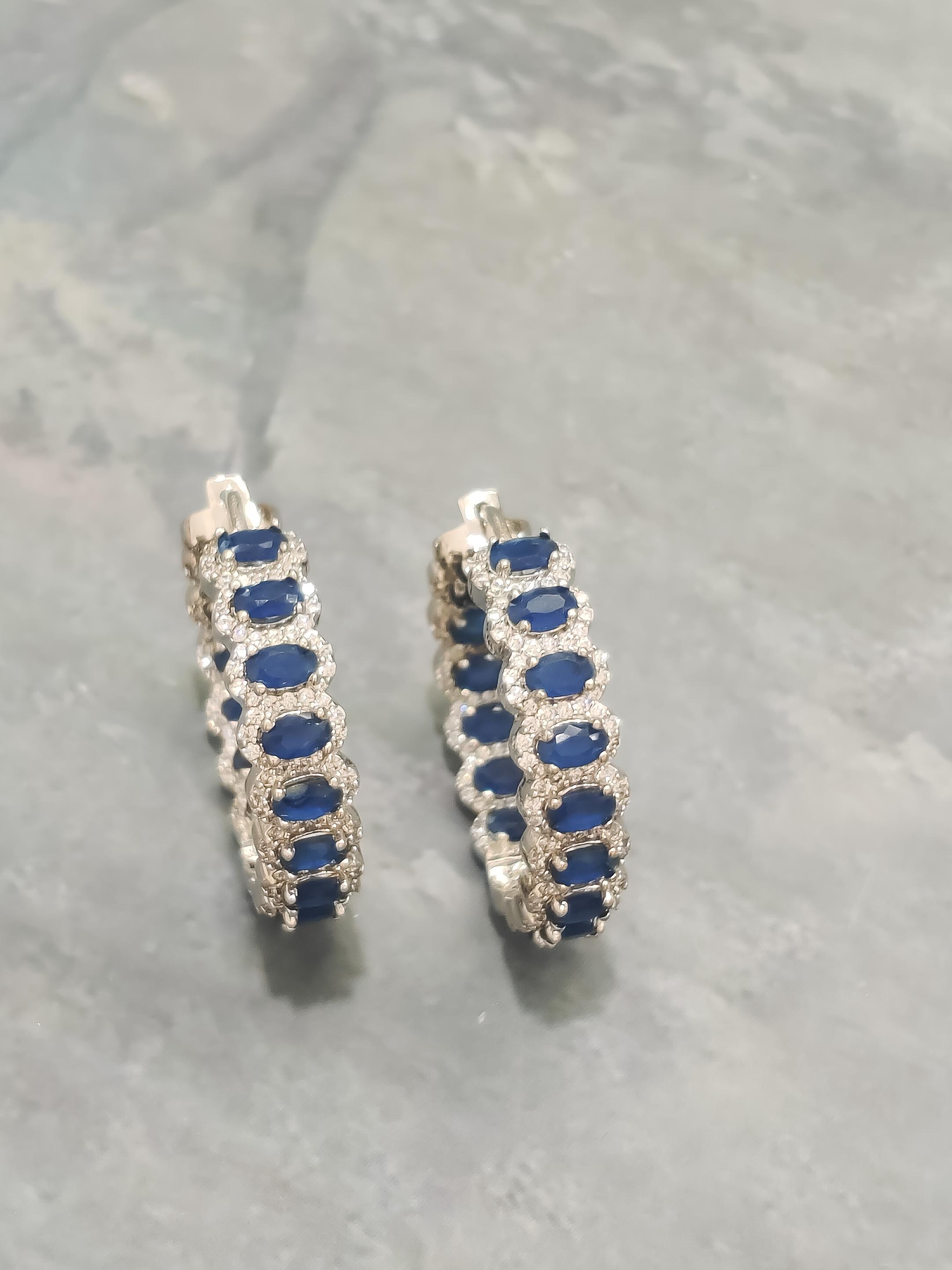 Colorful Hoop CZ Earrings