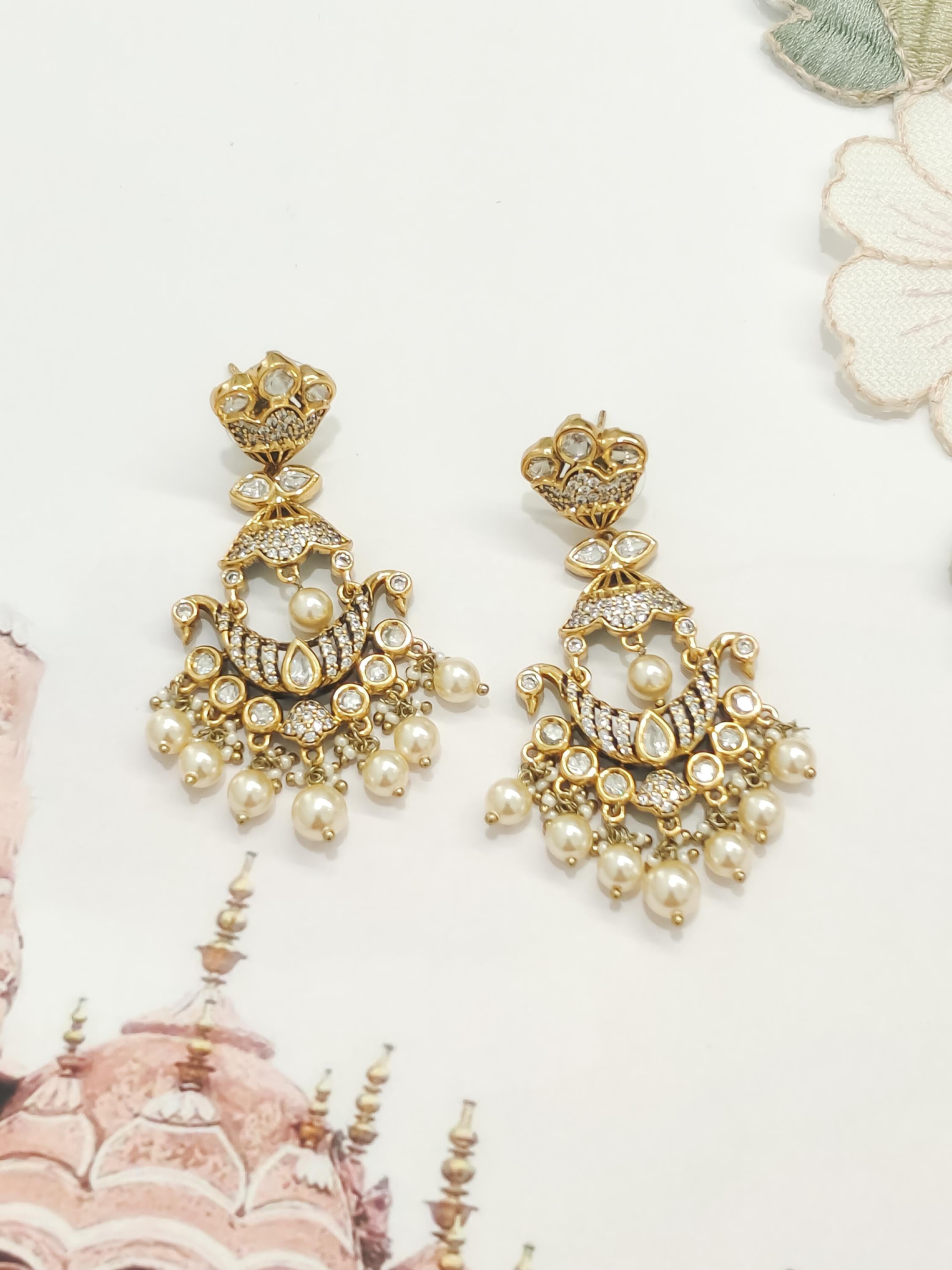 Polki Hansi Earrings