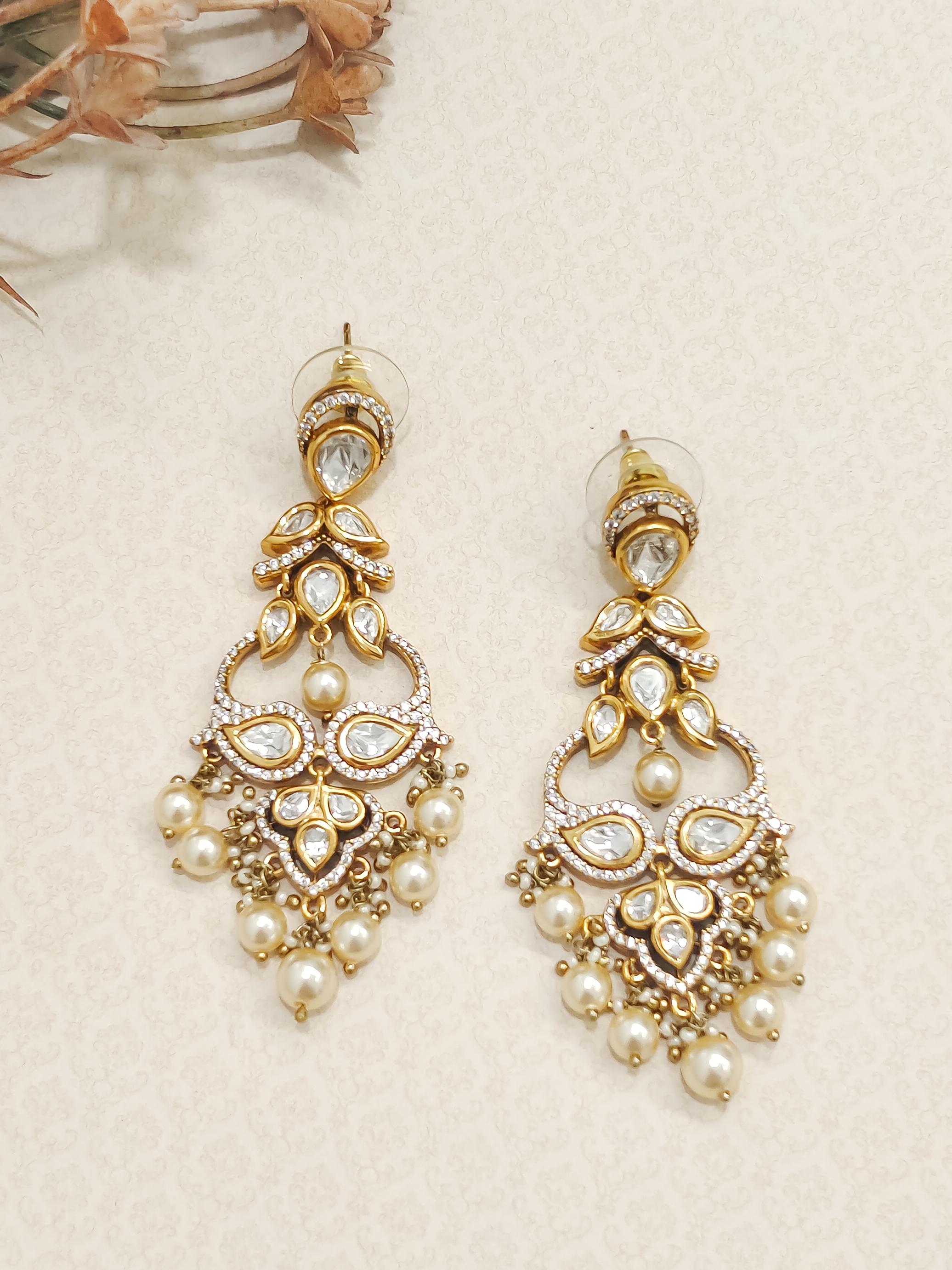 Anvi Polki Kundan Earrings