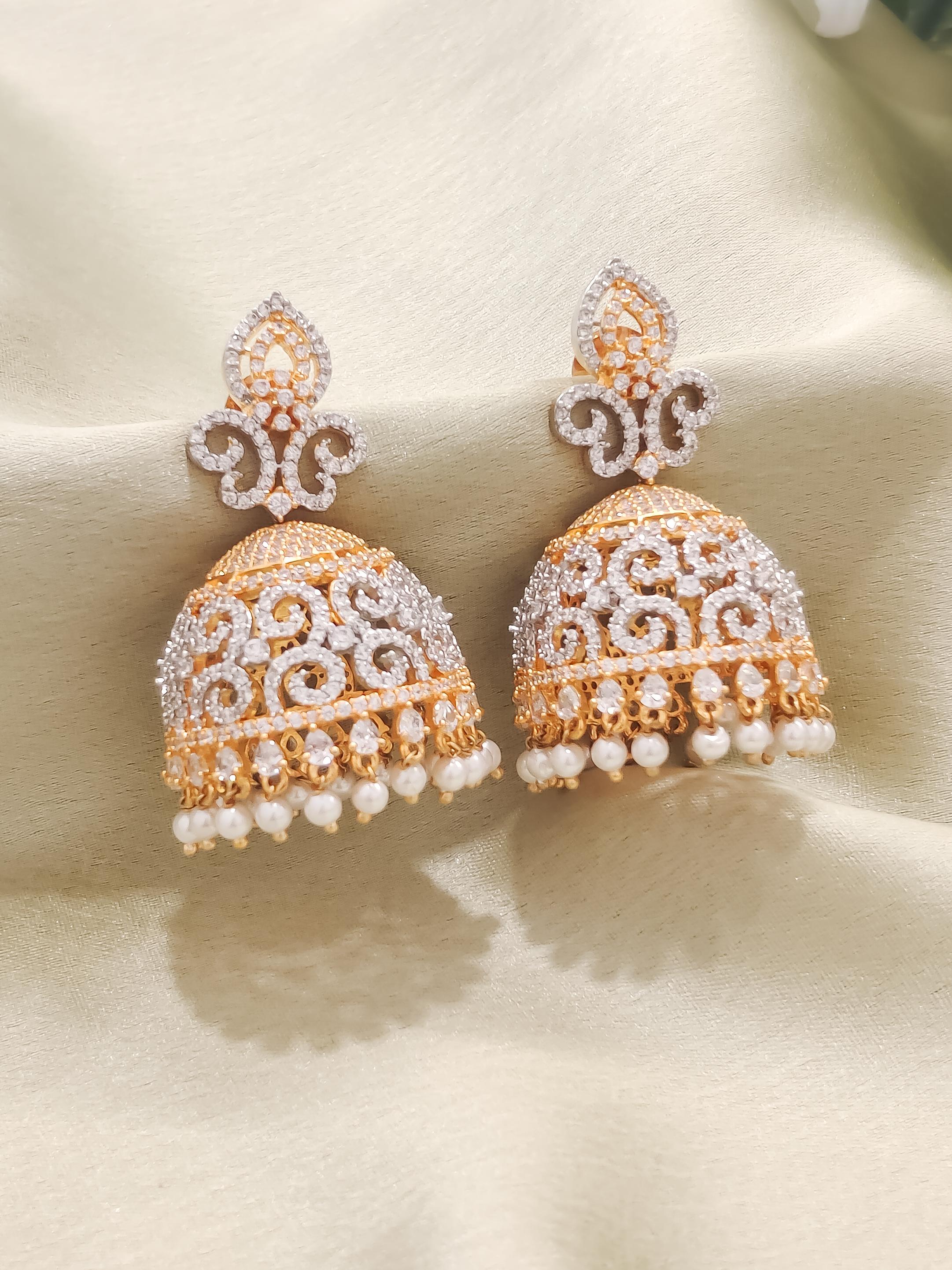 Pearls CZ Jhumka