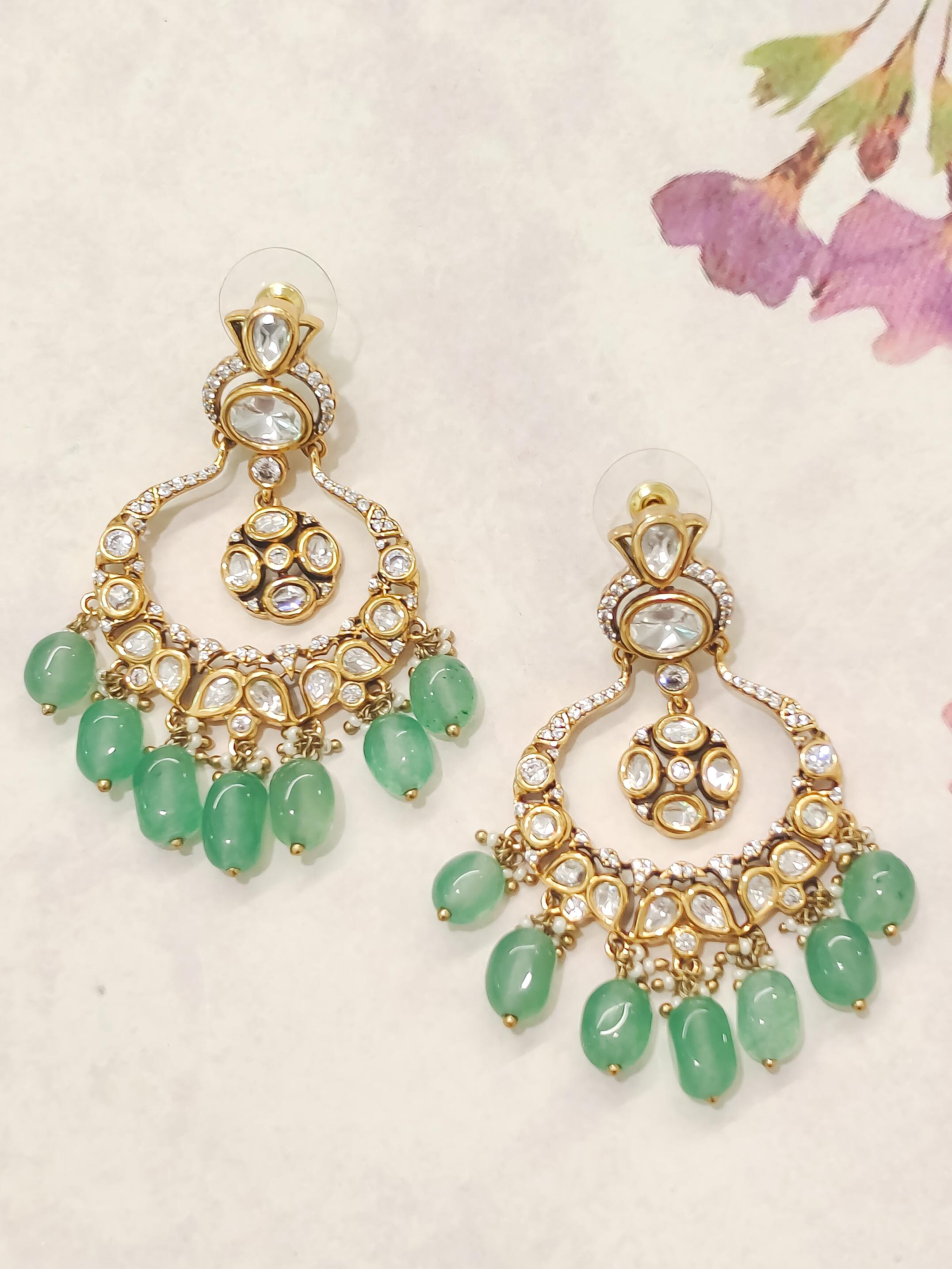 Alia Polki Victorian Chandelier Earrings