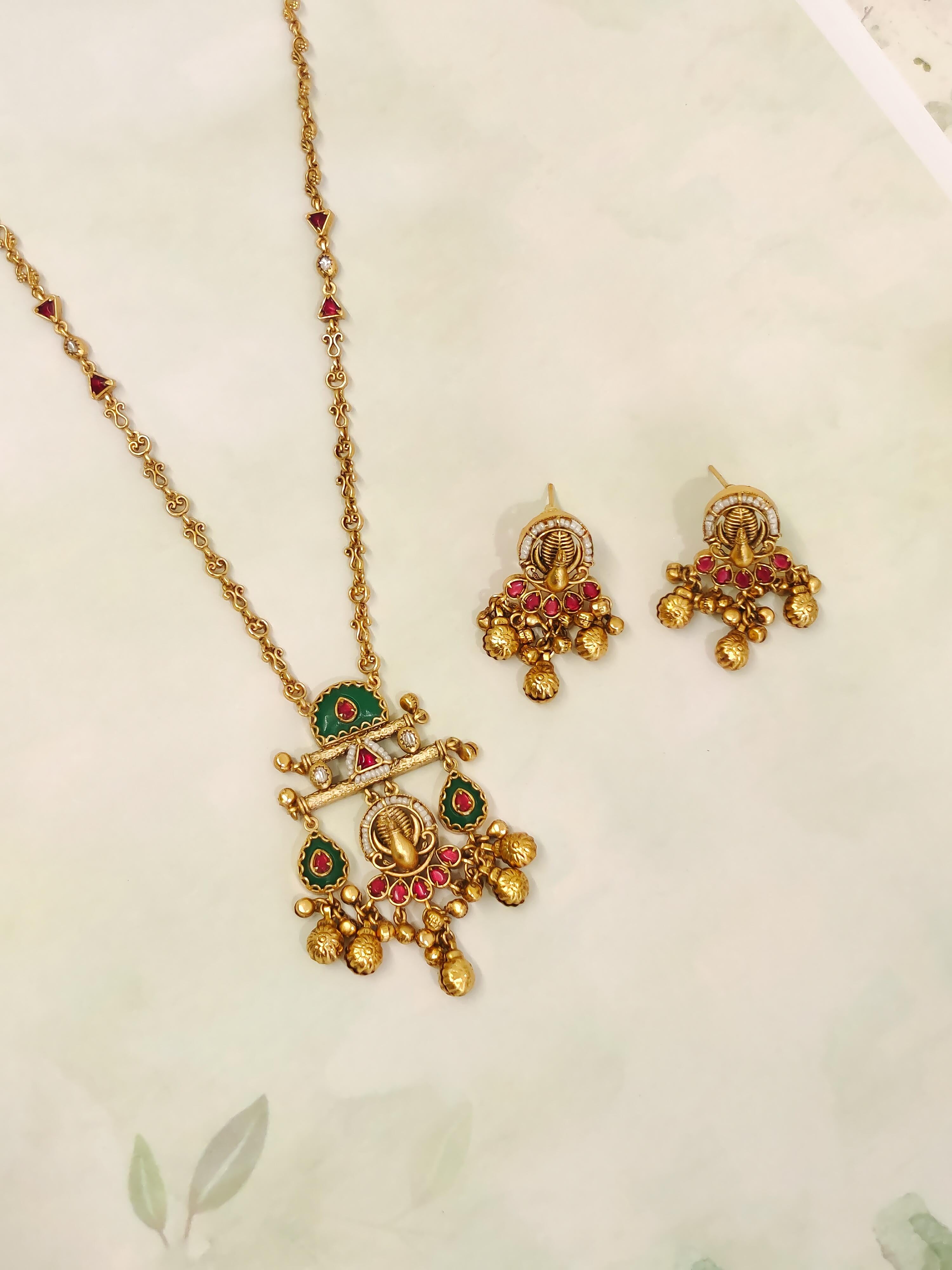 Mayura Nakshi Temple Necklace