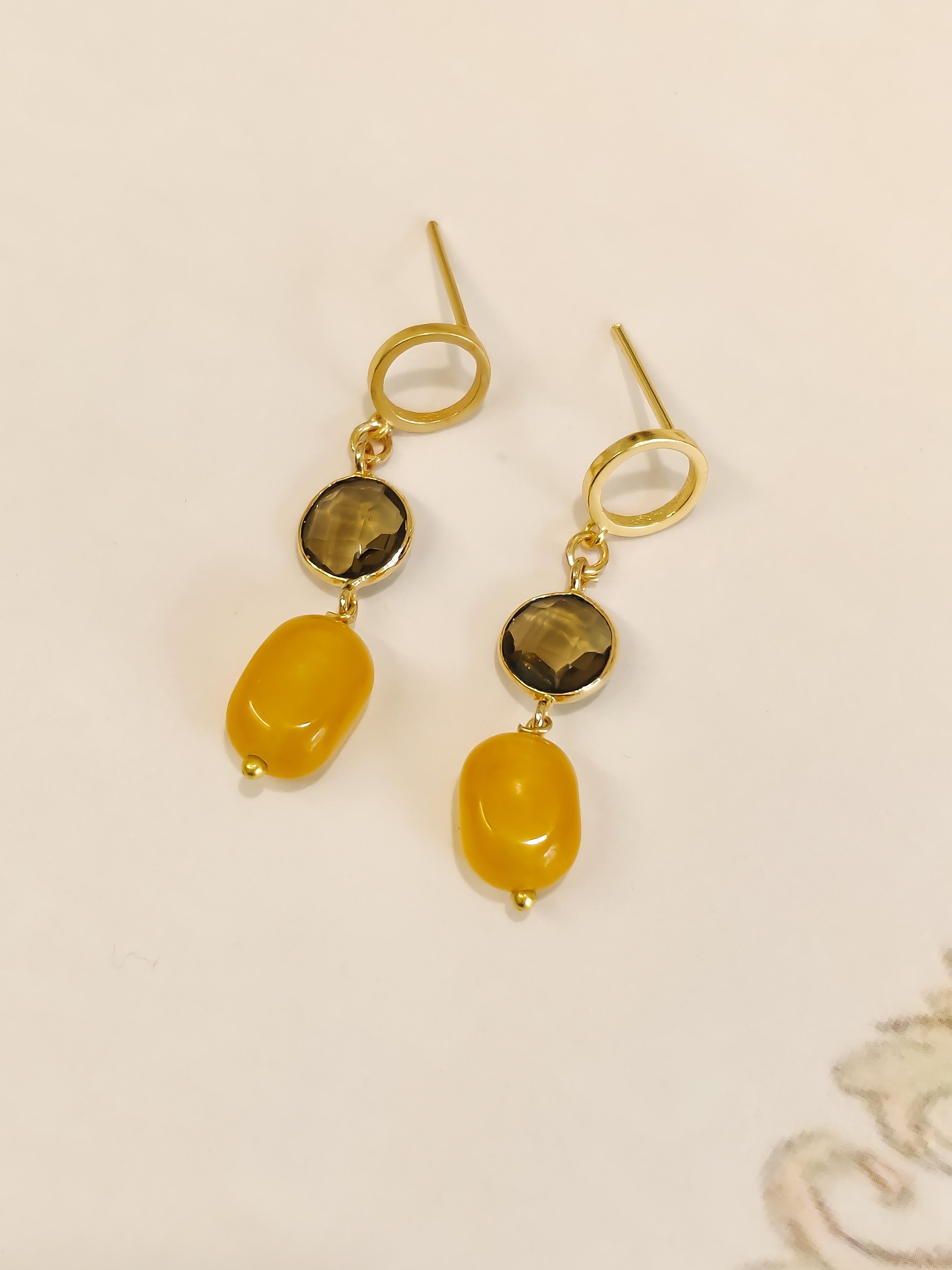 Golden Halo Drop Earrings