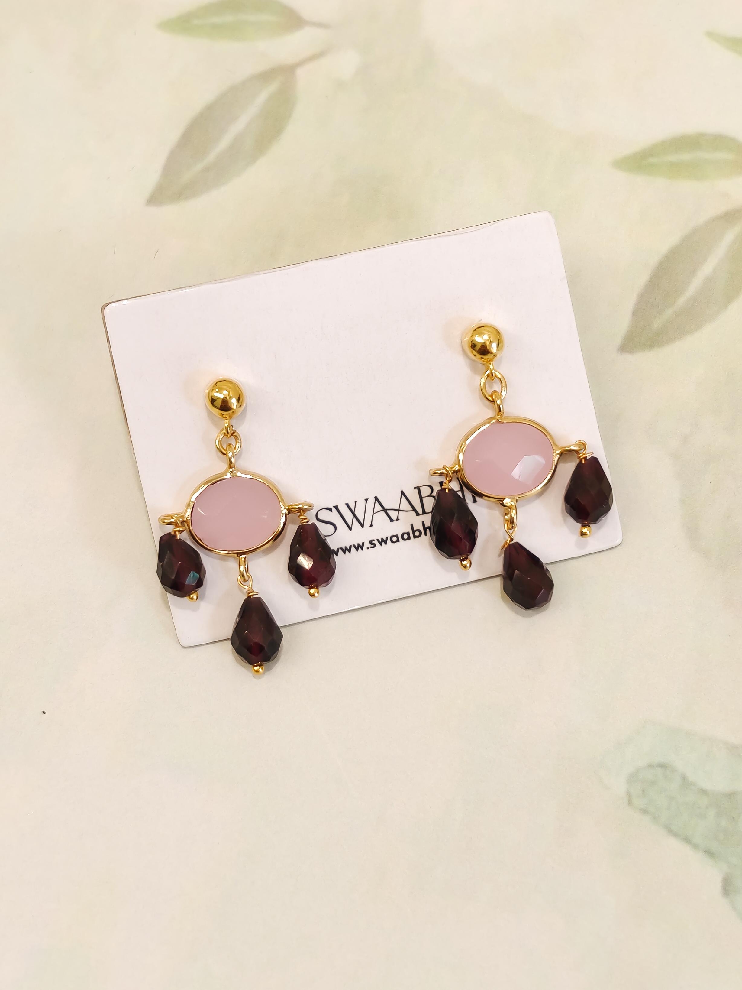 Berry Blush Chandelier Earrings