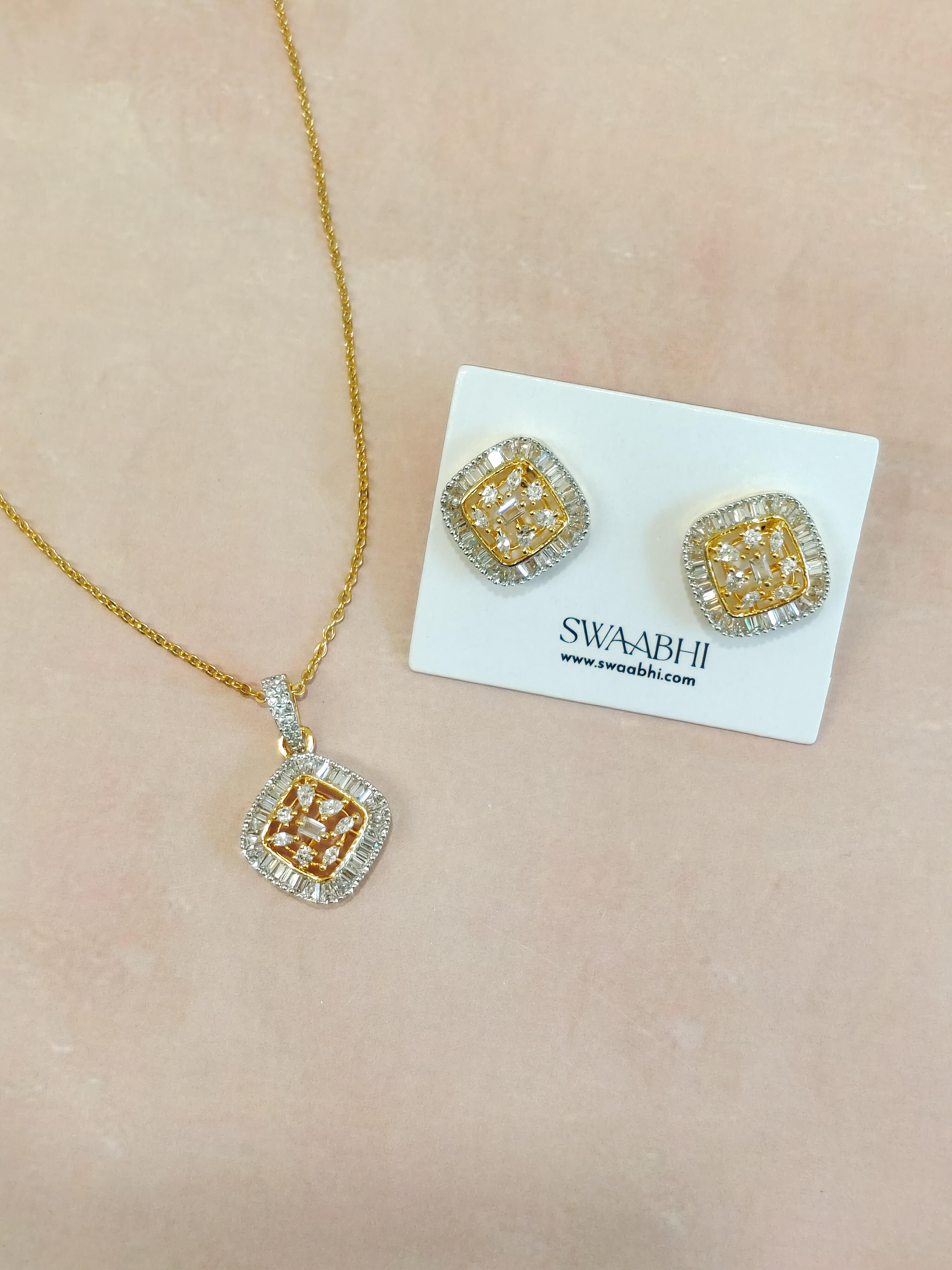Zyra Cz Pendant Set