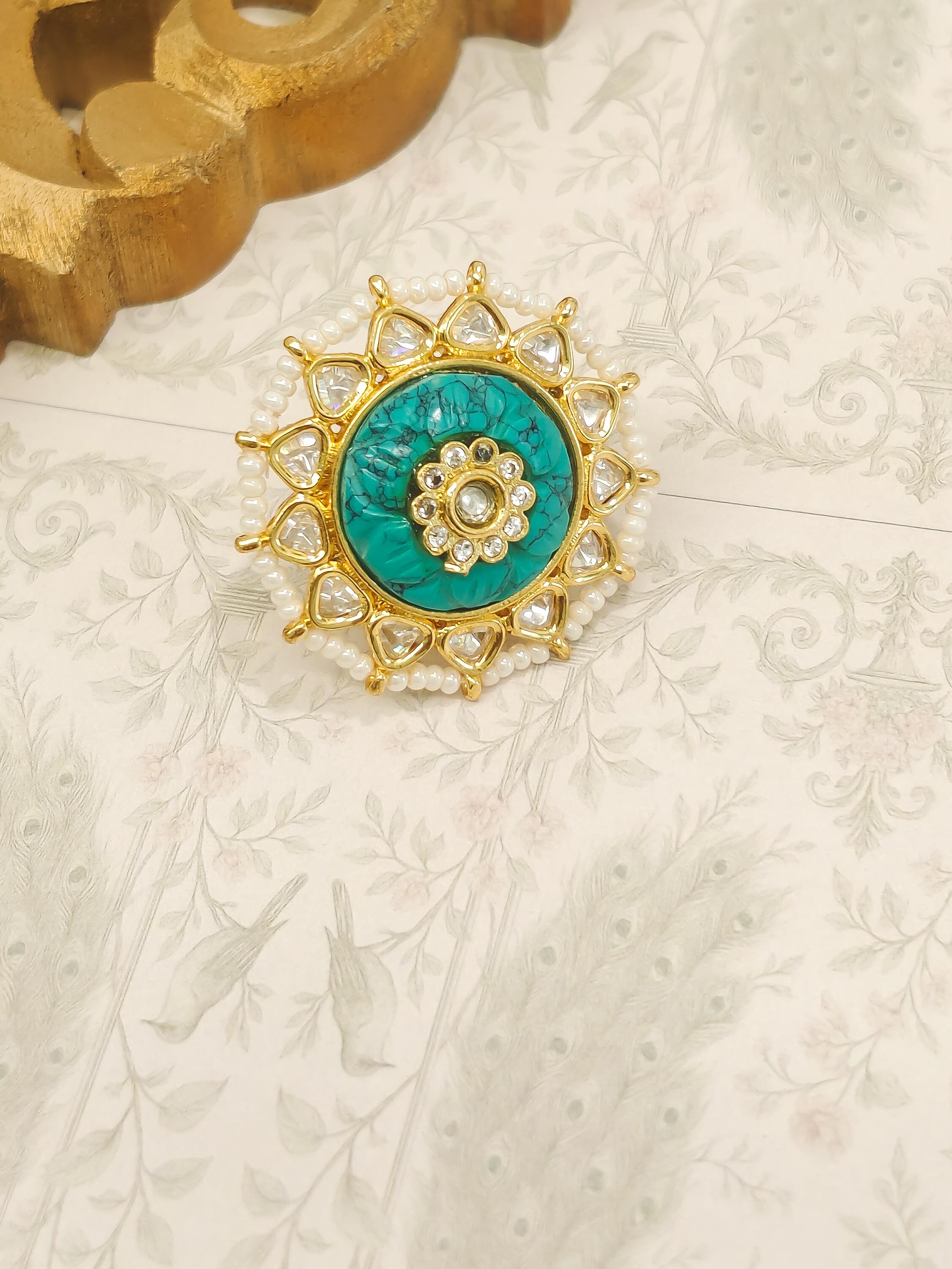 Malini Kundan Ring