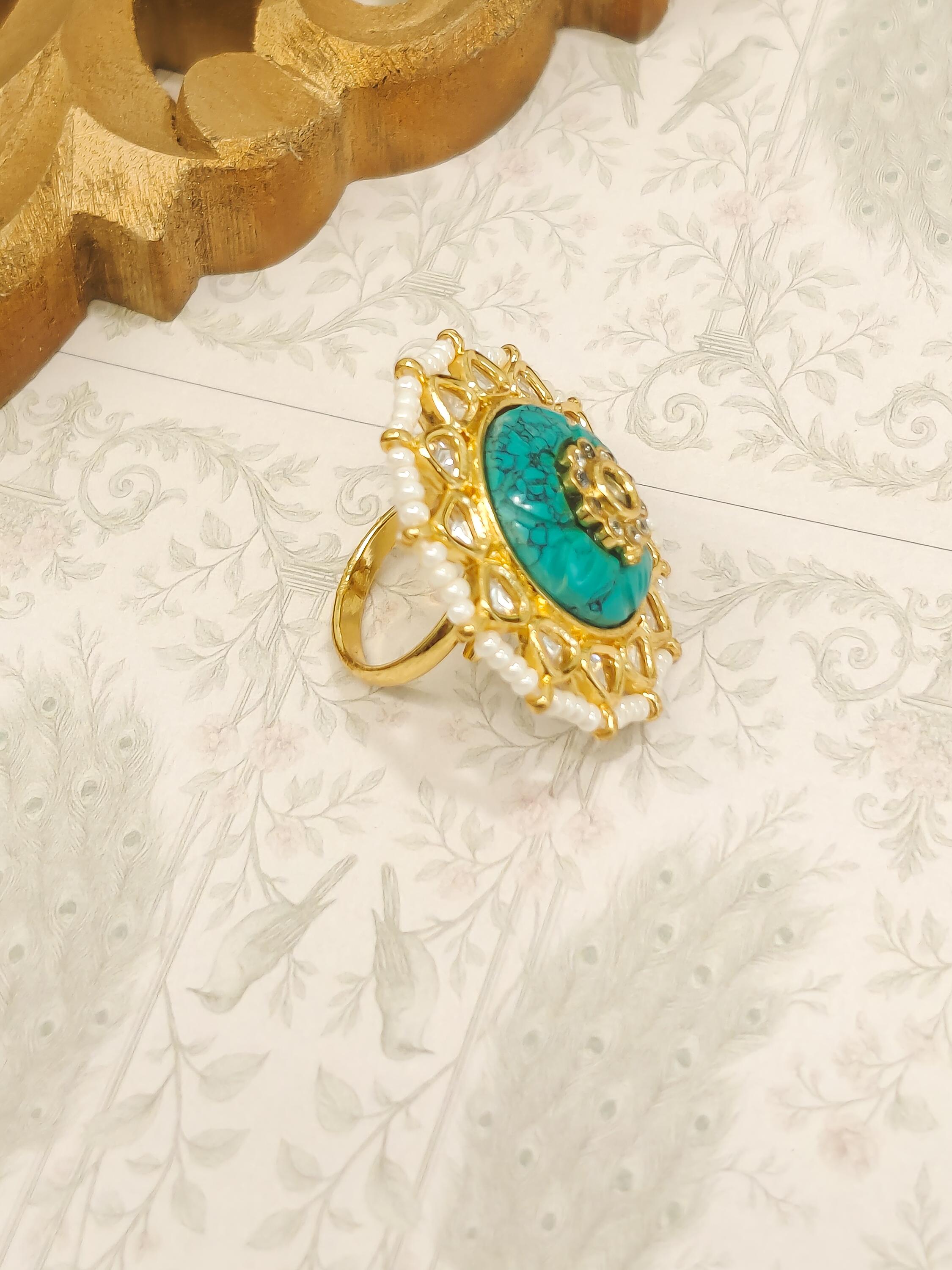 Malini Kundan Ring