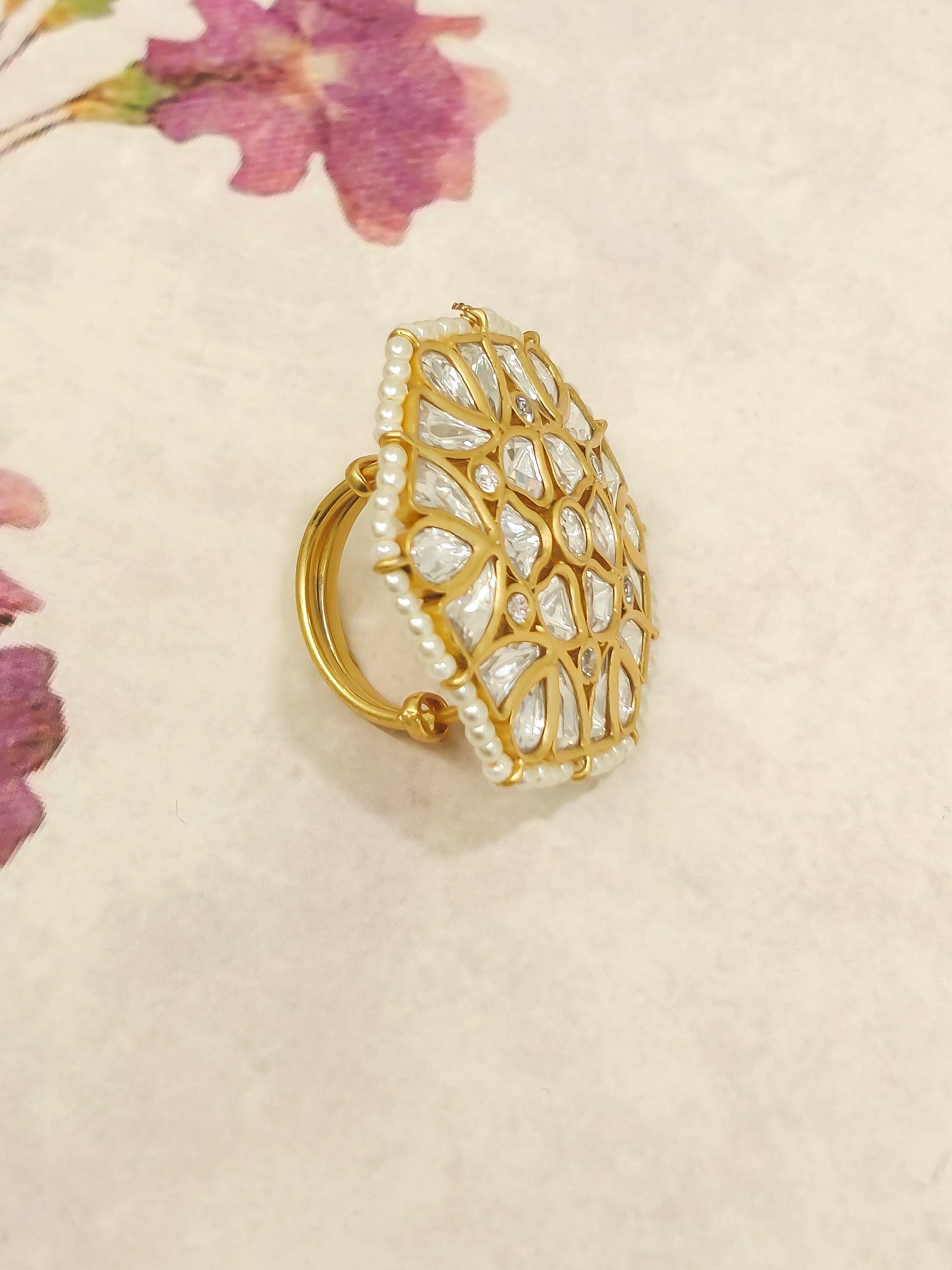 Ethnic Kundan Ring