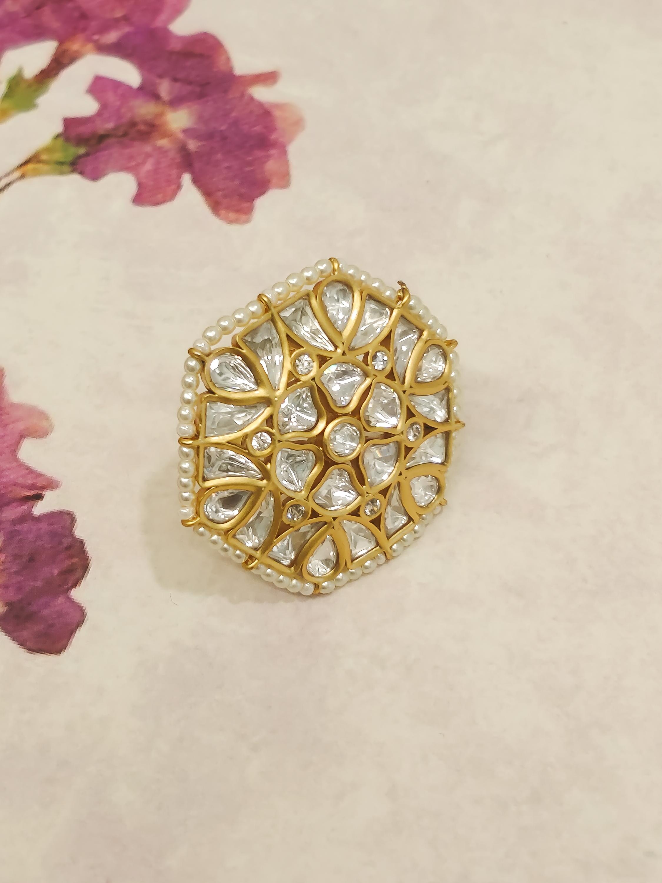 Ethnic Kundan Ring