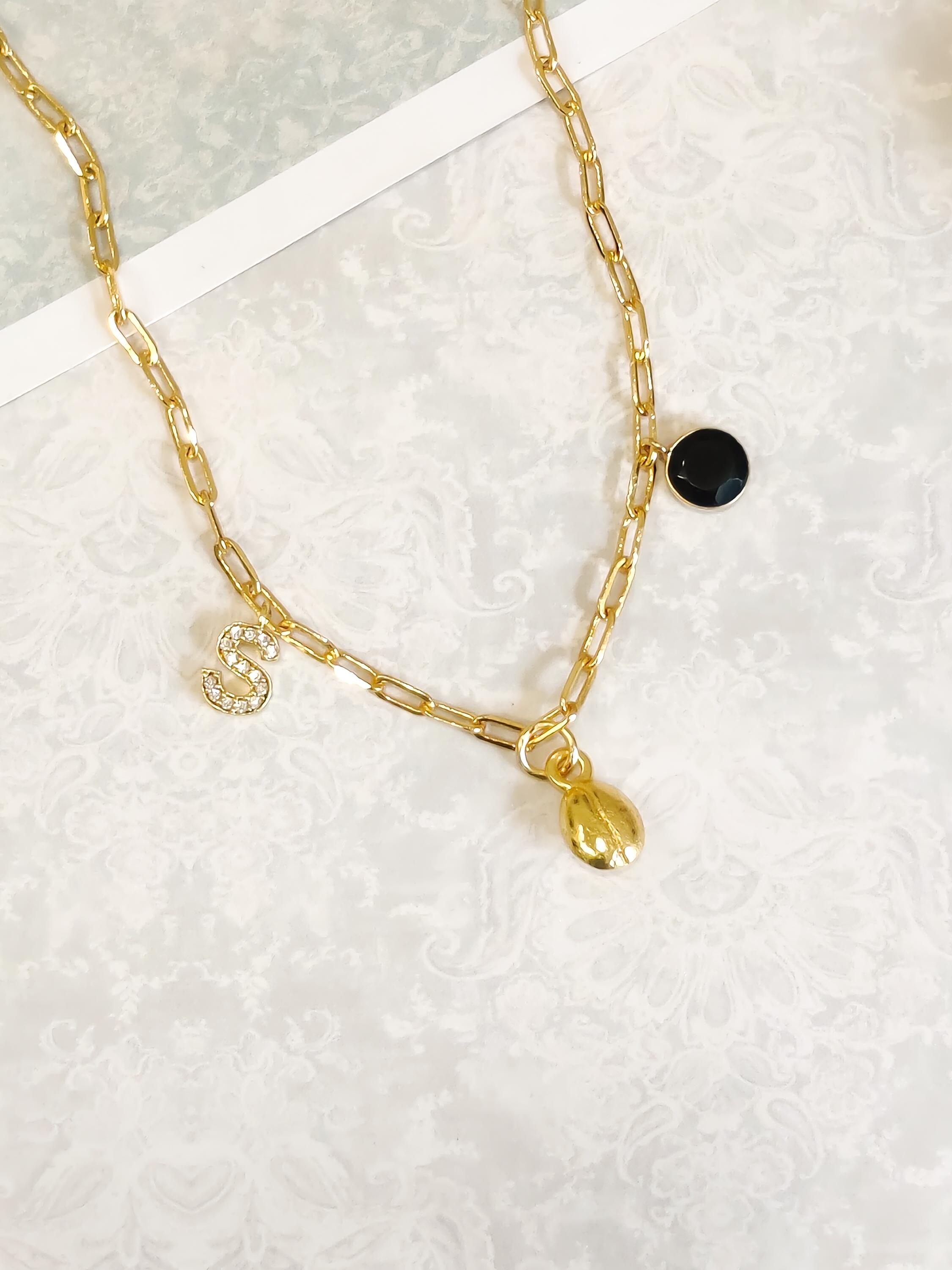 Coffee Beans Charm Necklace