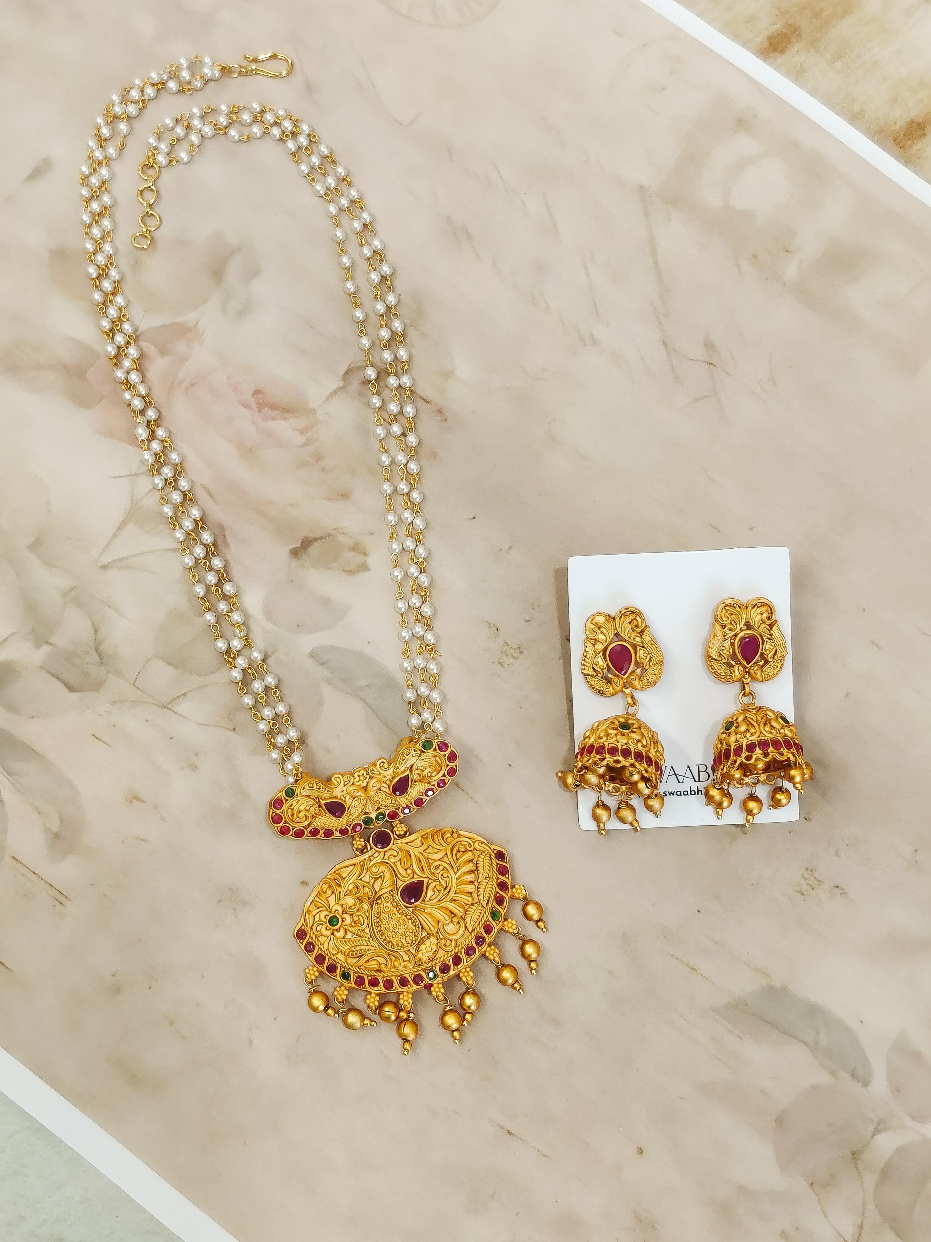 Advika Temple Pendant Necklace
