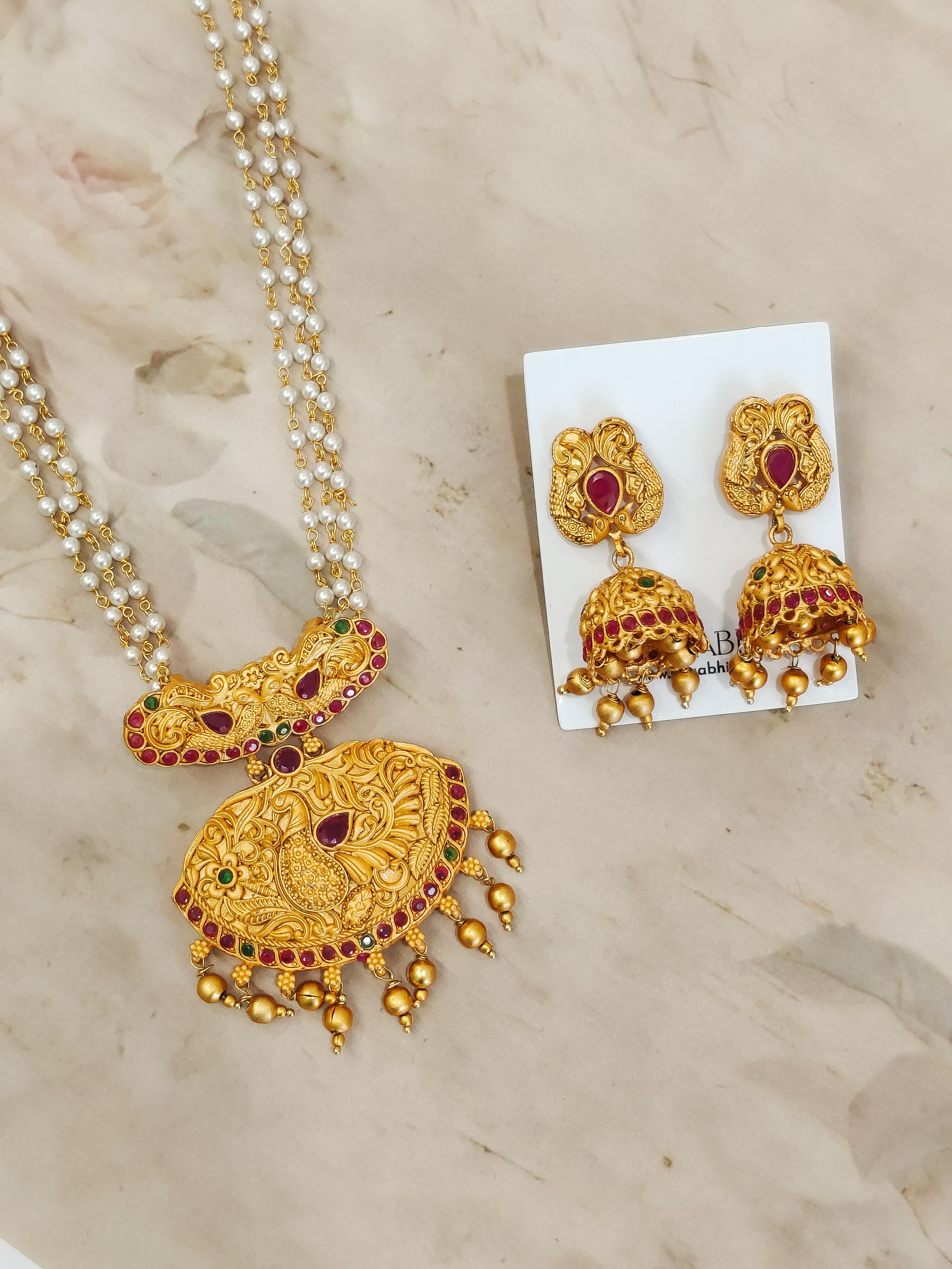 Advika Temple Pendant Necklace