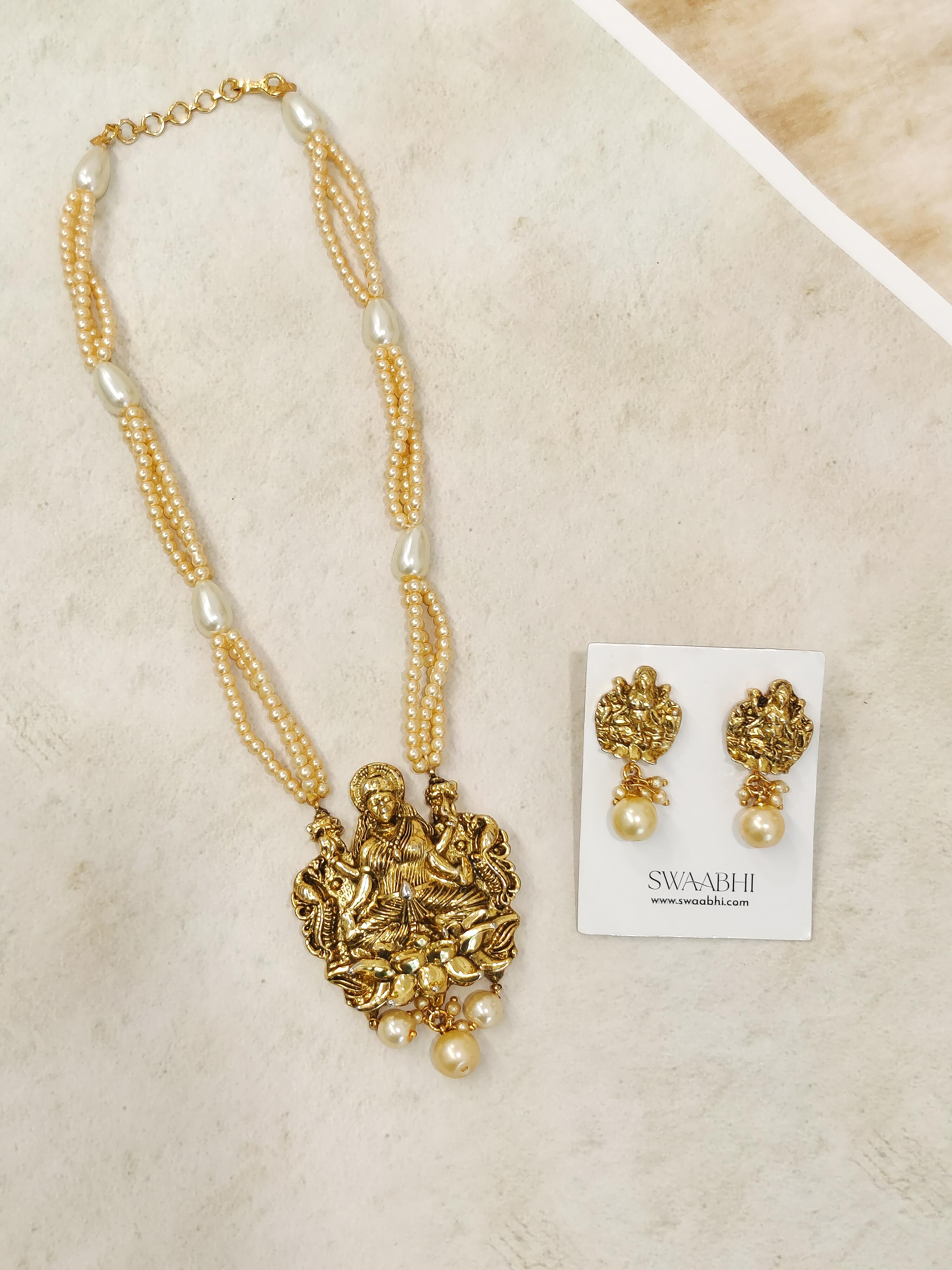 Devi Pearl Antique Necklace