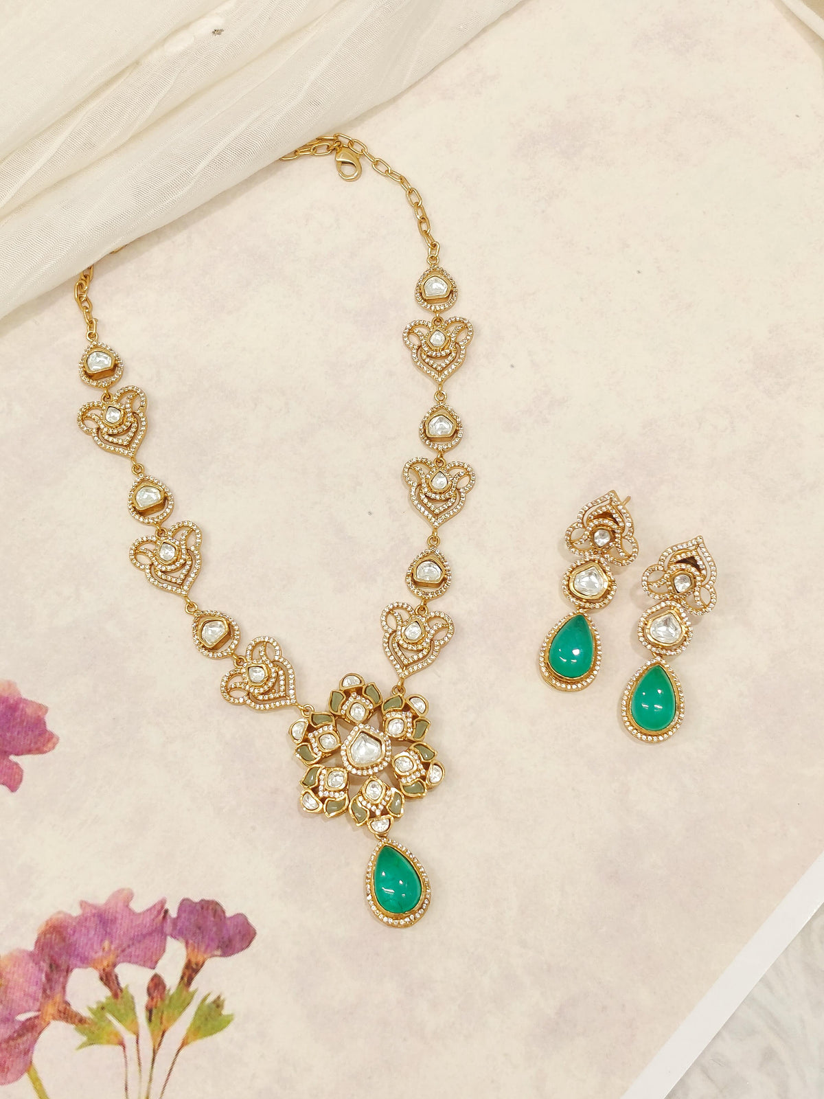 Lisa Moissanite Necklace Set
