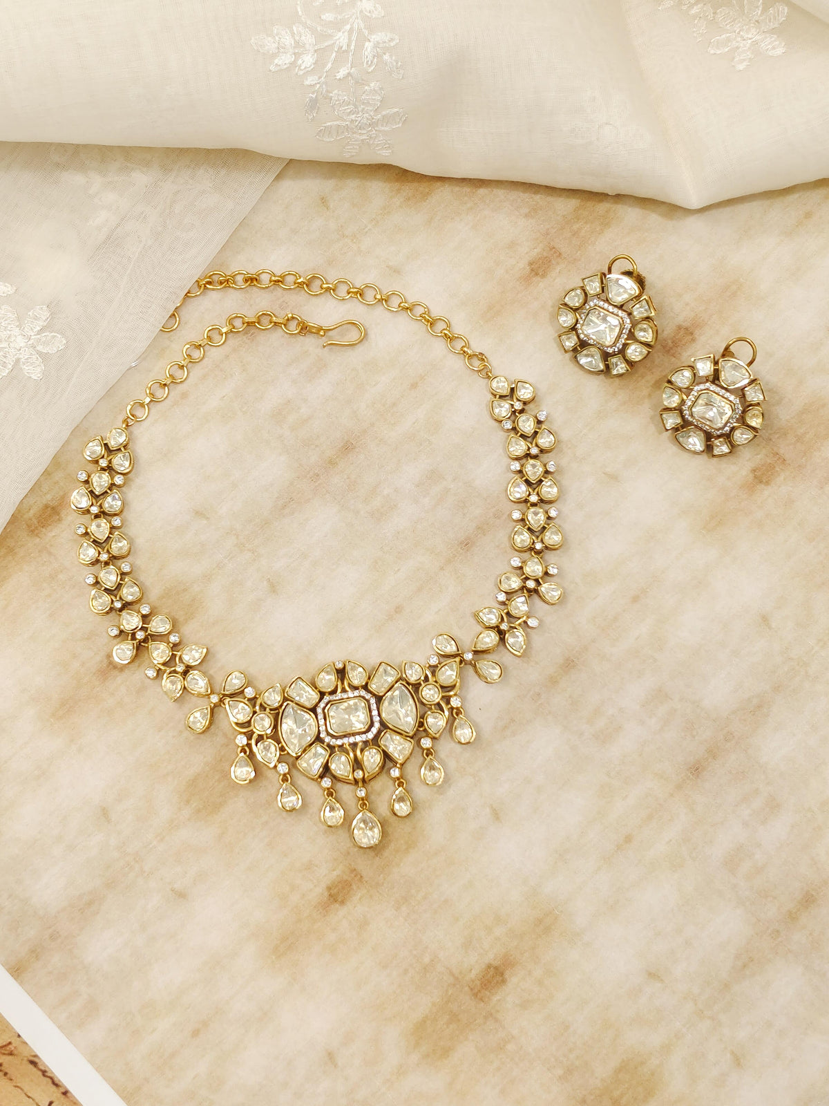 Maira Kundan Polki Necklace Set