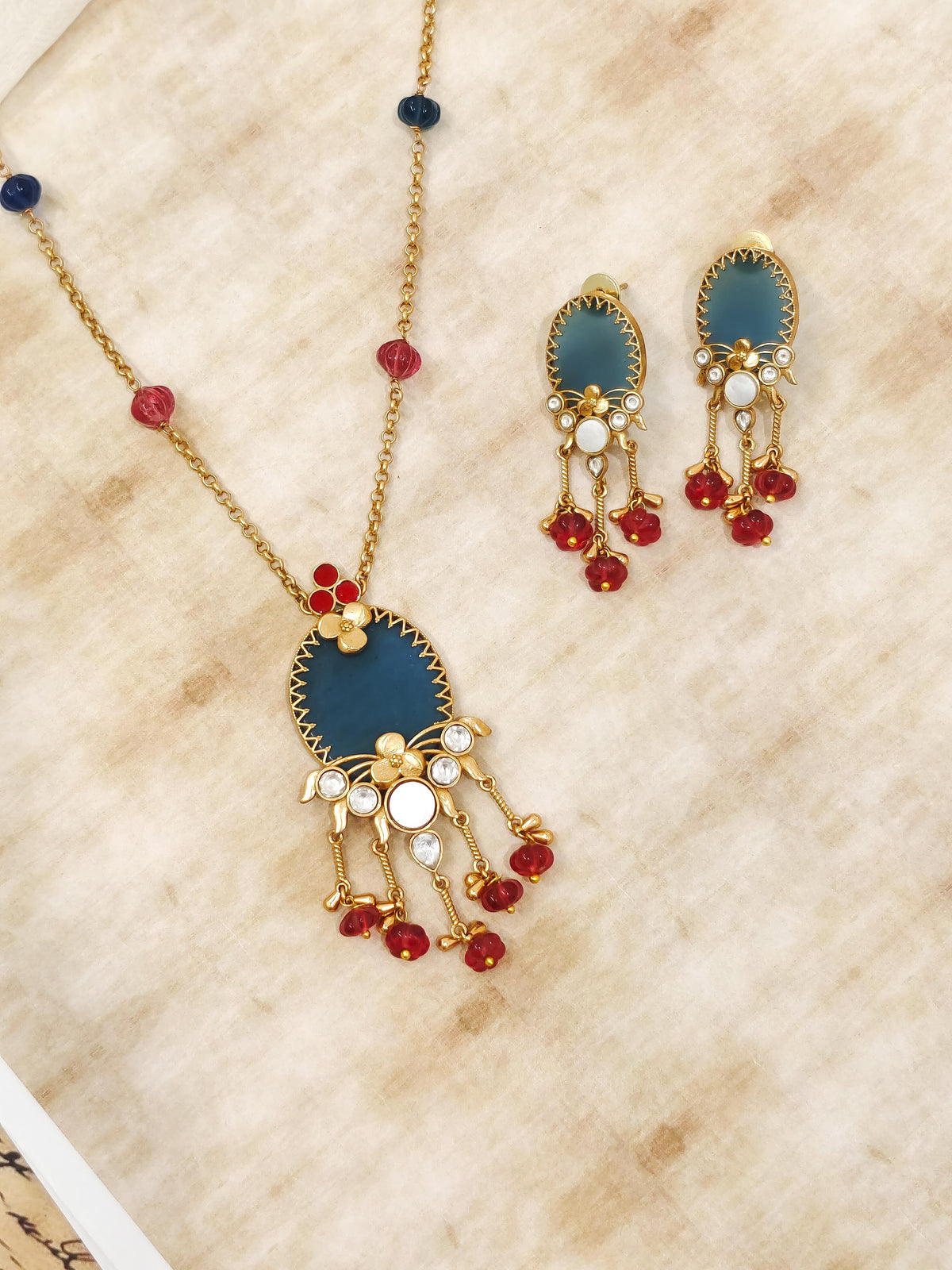 Ishira Beaded Chain Necklace
