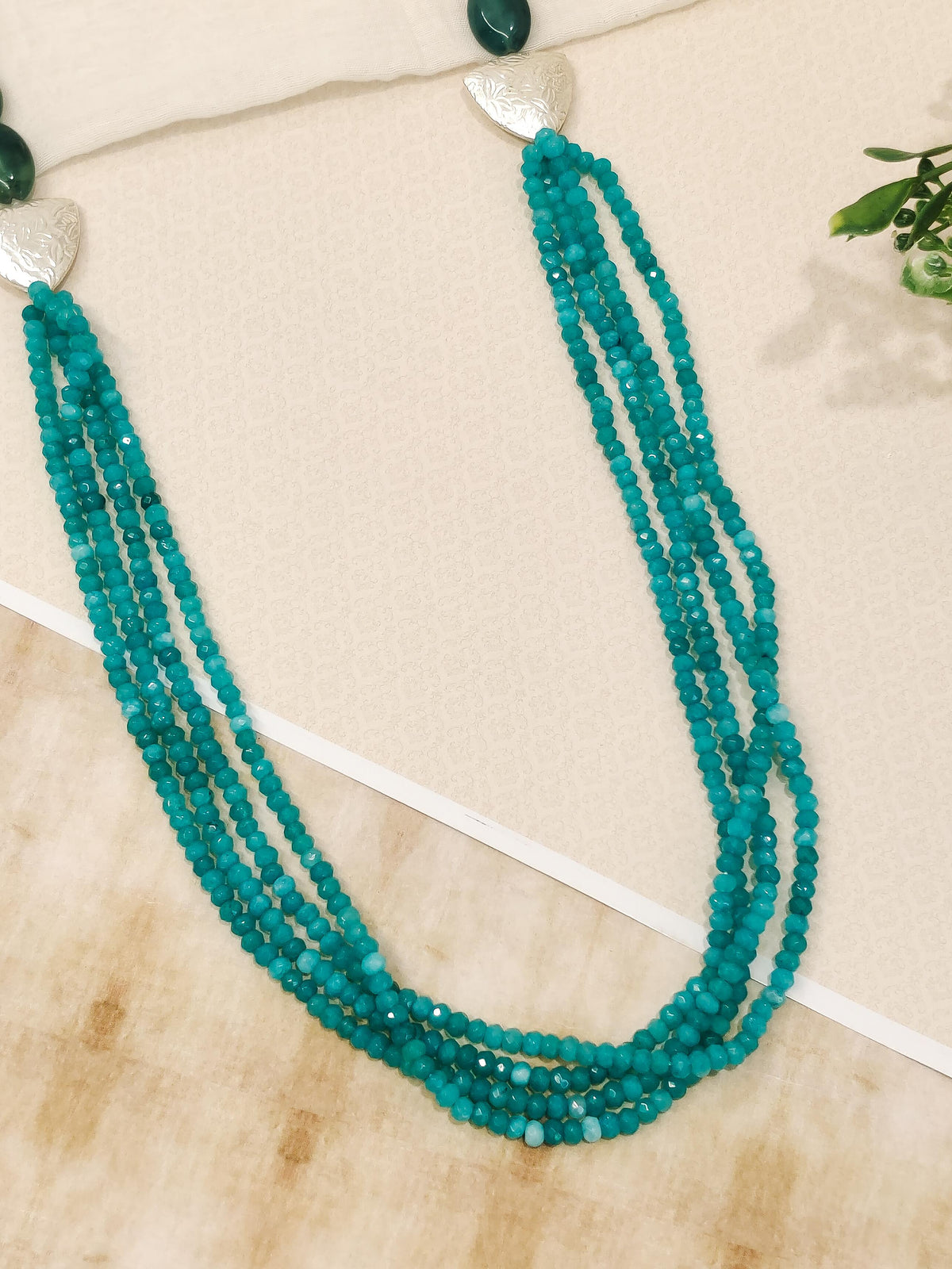Turquoise Layered Beaded Necklace
