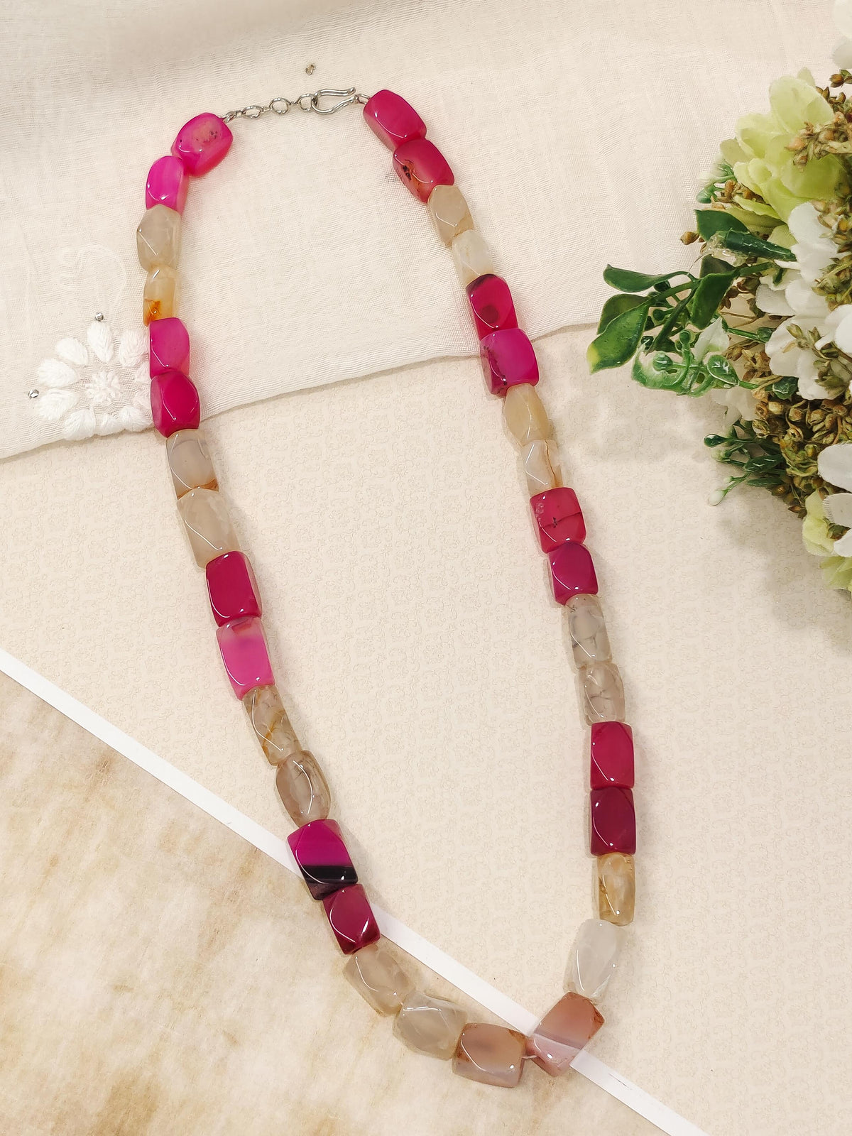 Pink Onyx Necklace