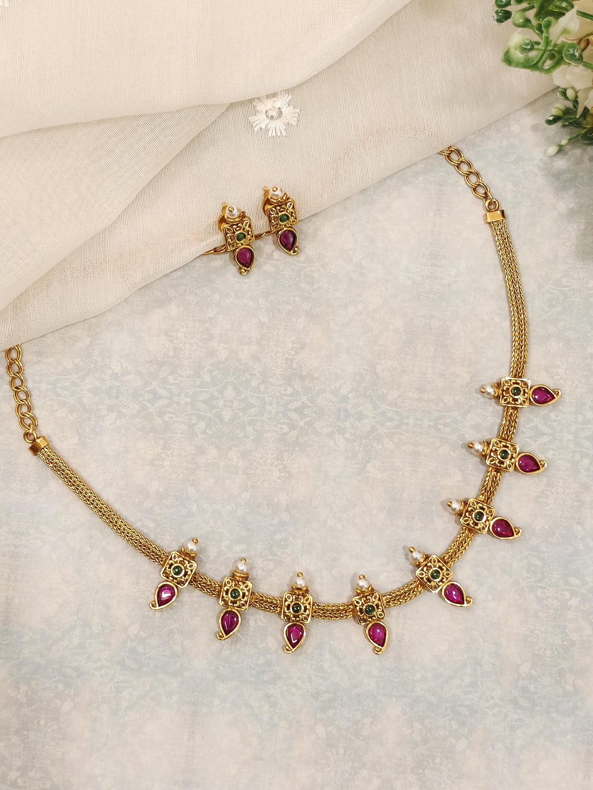 Koyari Temple Necklace Set