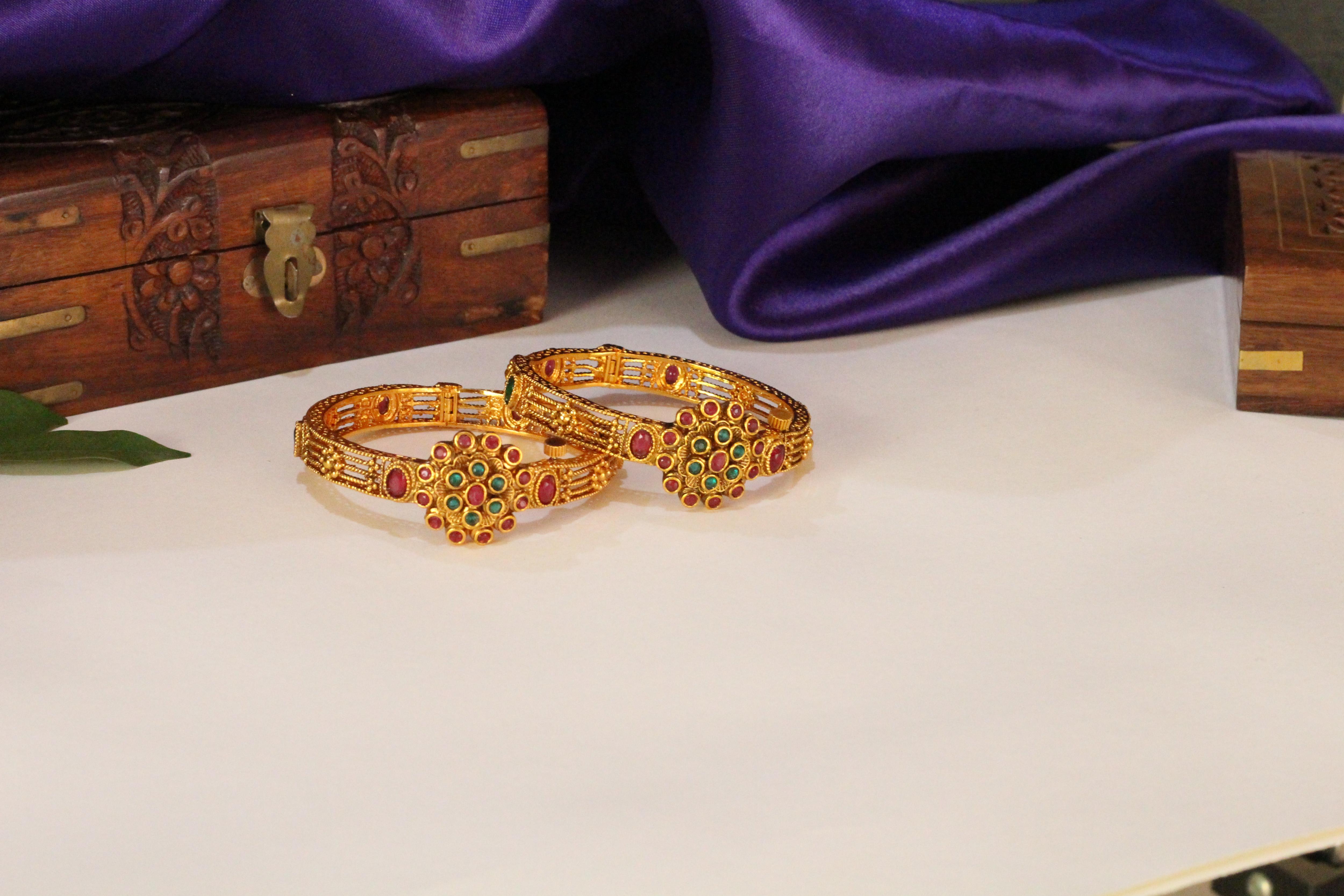 Flower Temple Bangles