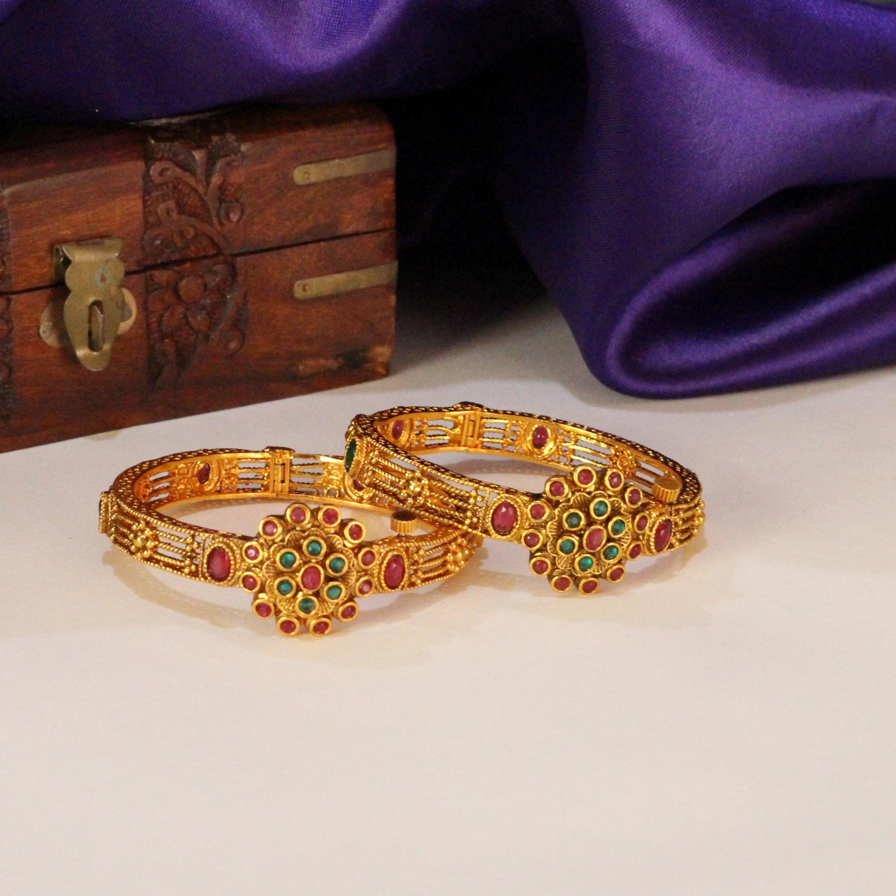 Flower Temple Bangles