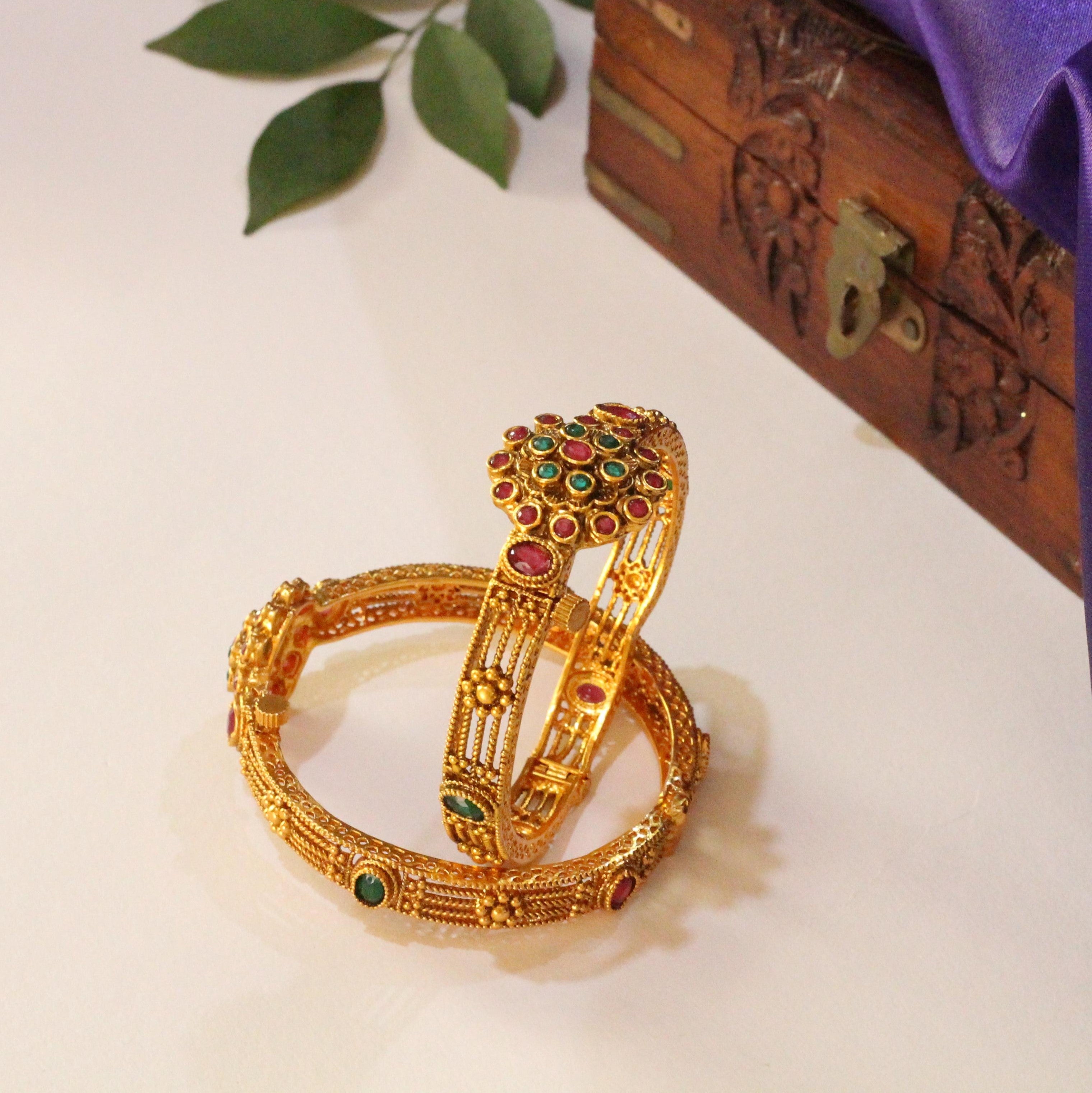 Flower Temple Bangles