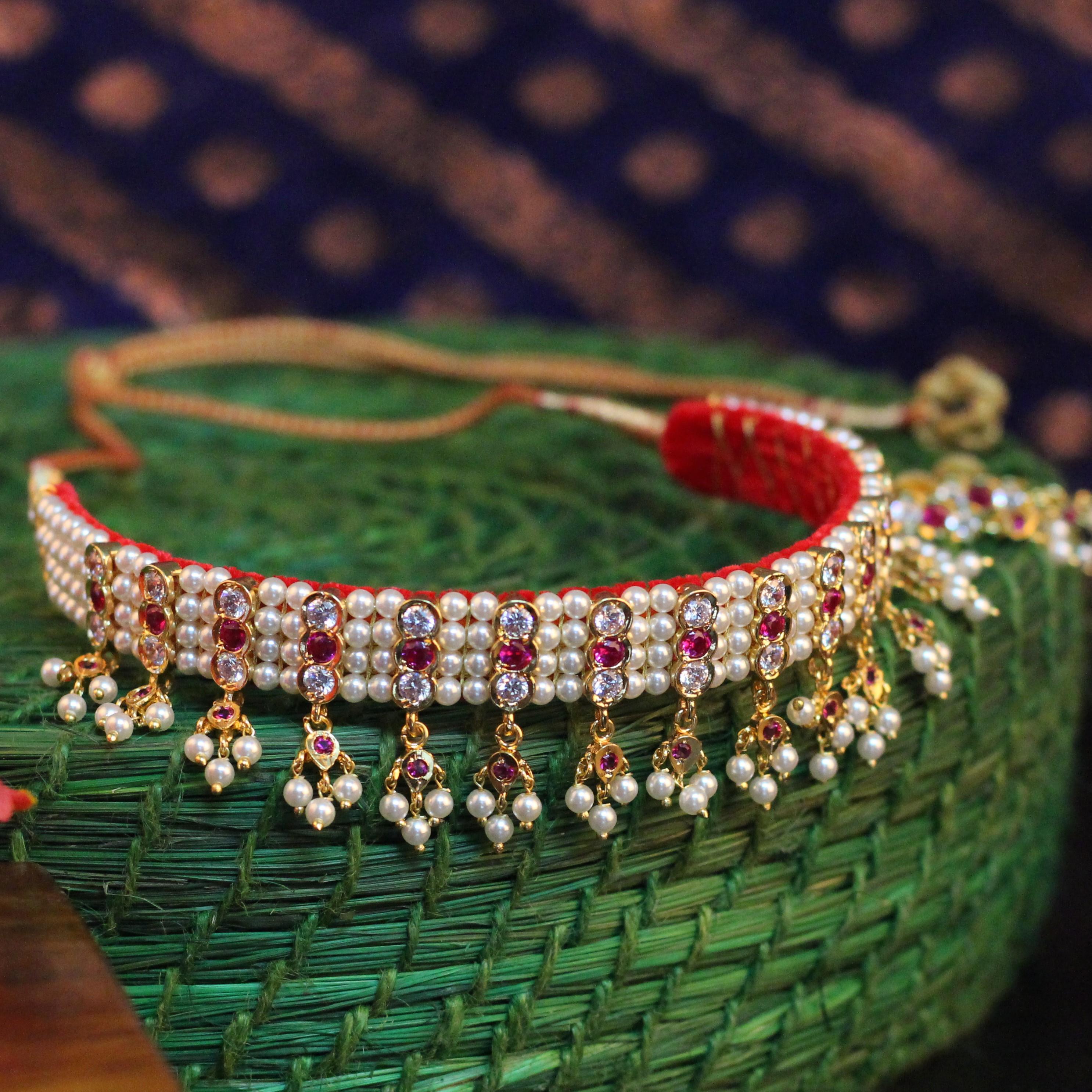 Maharashtrian Chinchpeti Necklace-Round