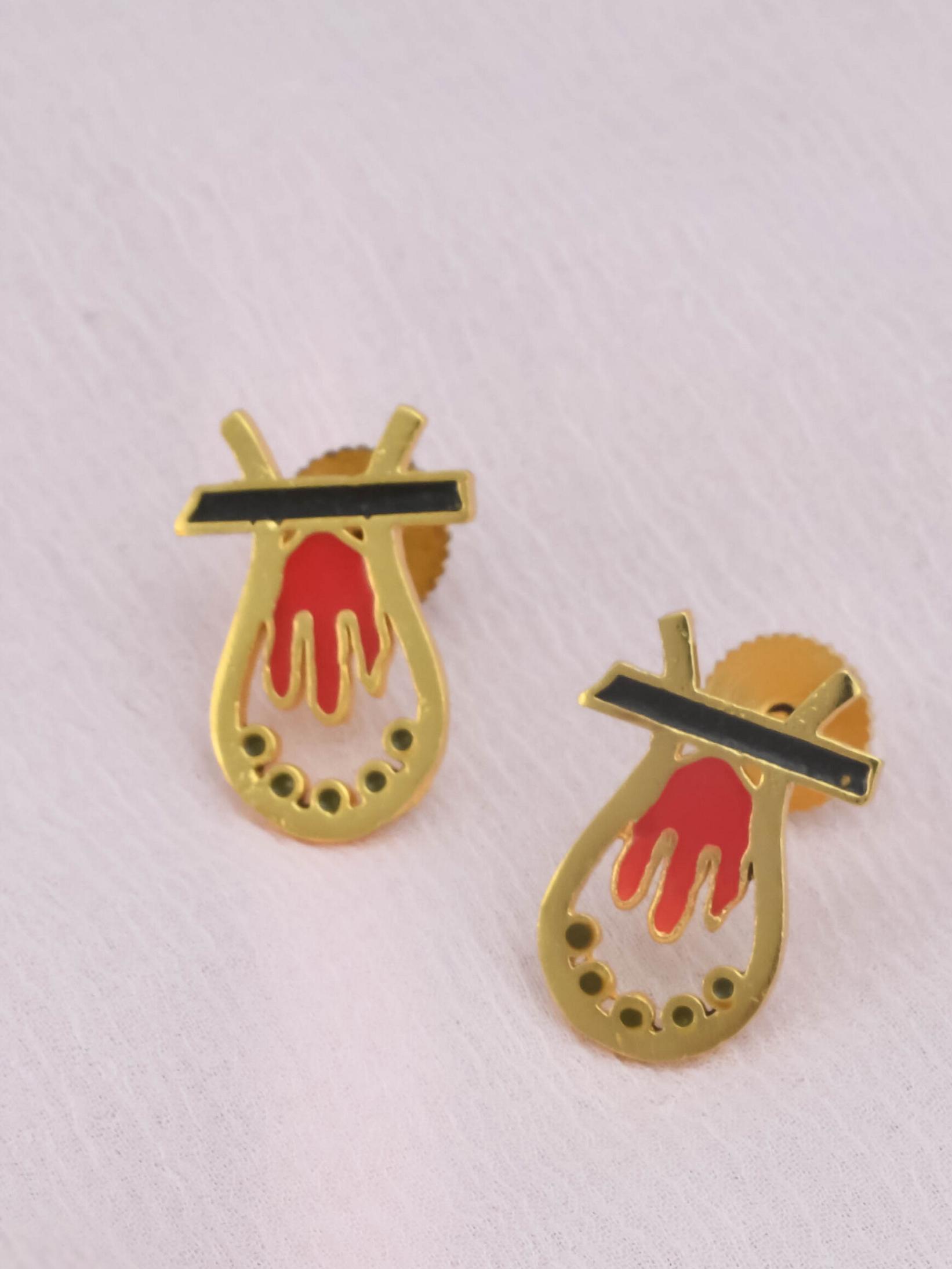 Mace Pepper and Cinnamon Earrings