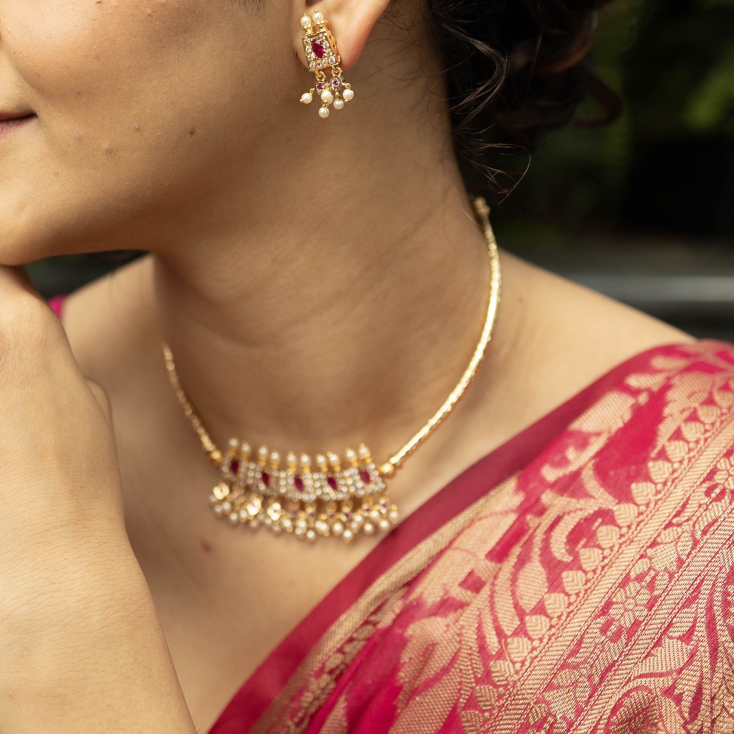 Five Peti Pearl Choker Set
