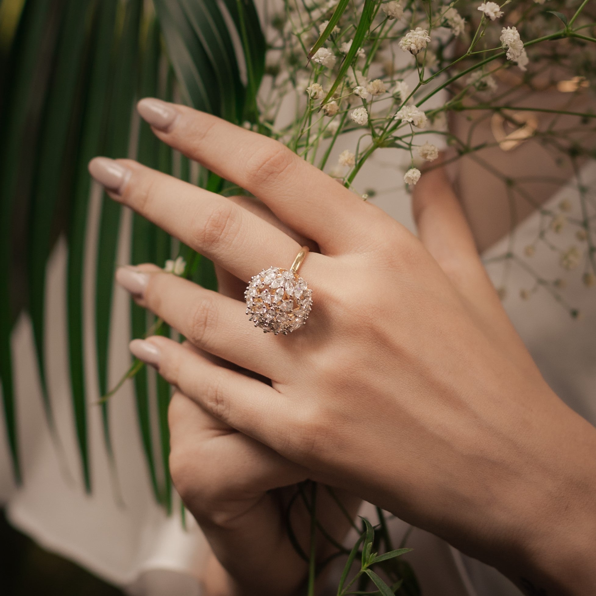 Circle American Diamond Ring