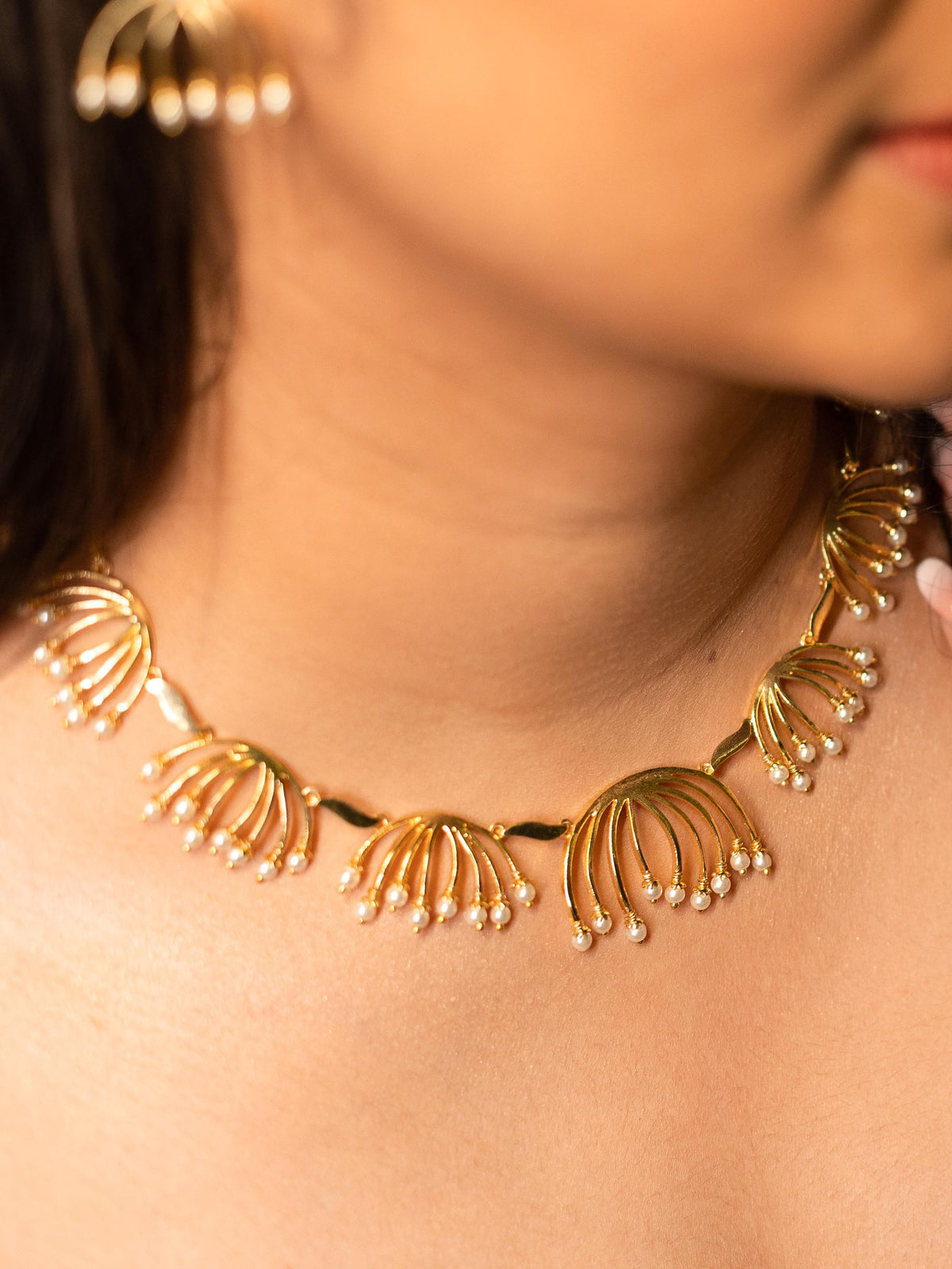 Lotus Pearl Necklace