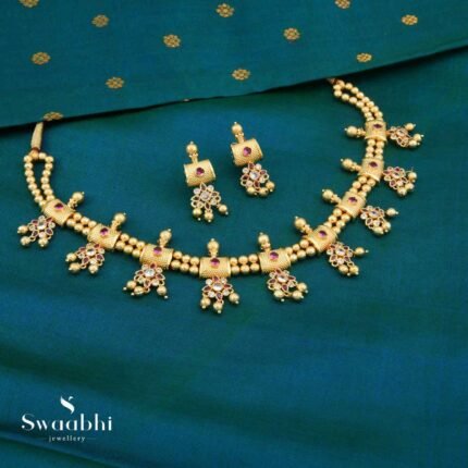 Gold-Plated Necklace-(9Peti)