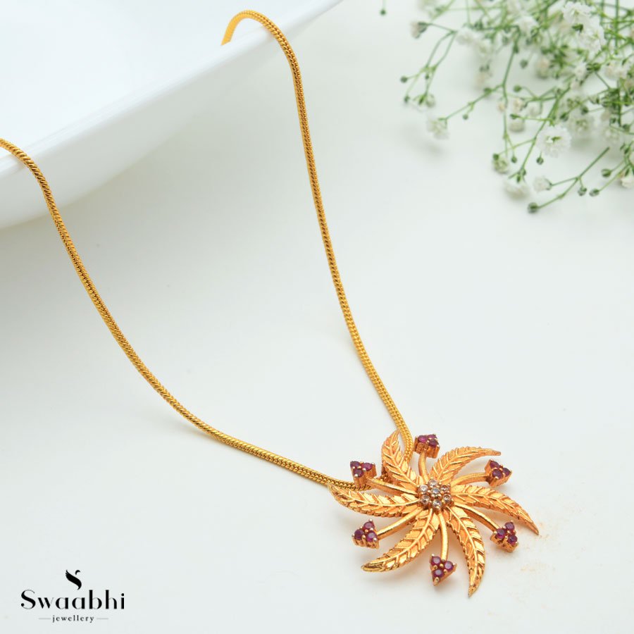 Neem Pink Stone Necklace-Parna Design (2)