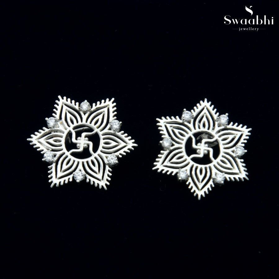Saathiya Stud Earrings -Rangoli Design