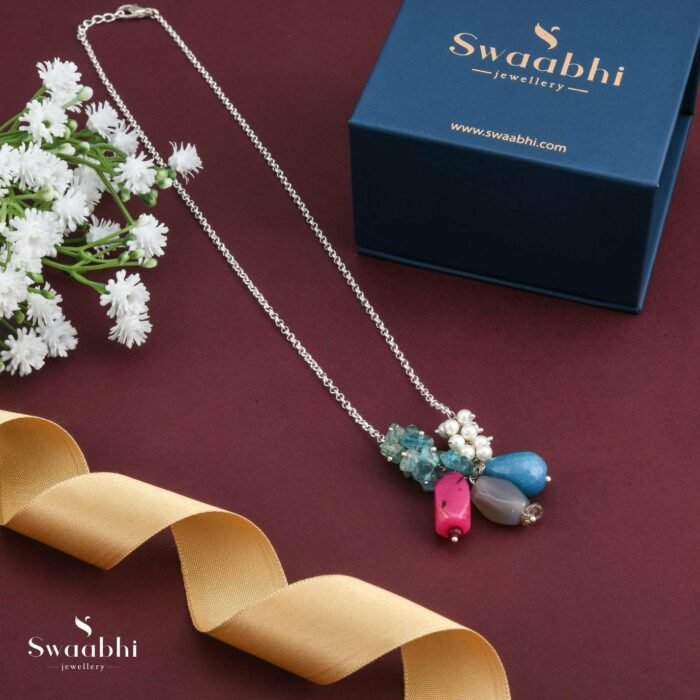 Buy Gemstone Silver Chain Gift Box | Swaabhi.com| 27